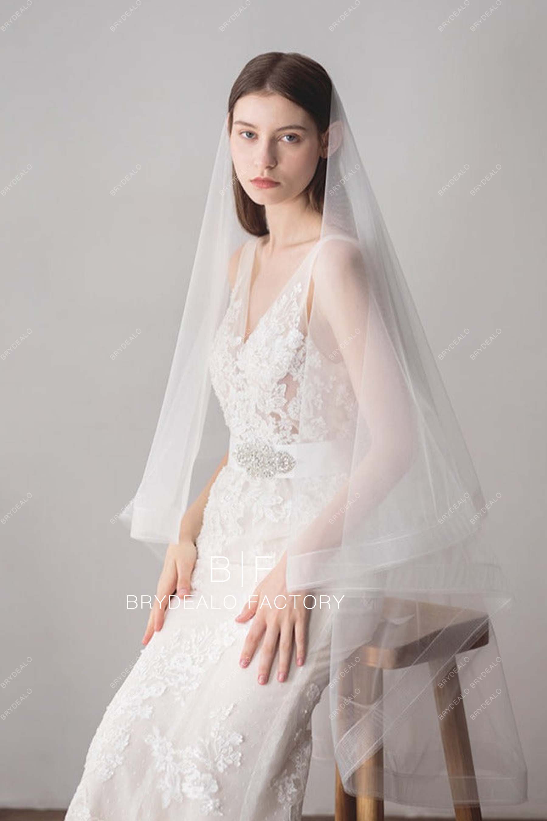 modern Horsehair Bridal Veil