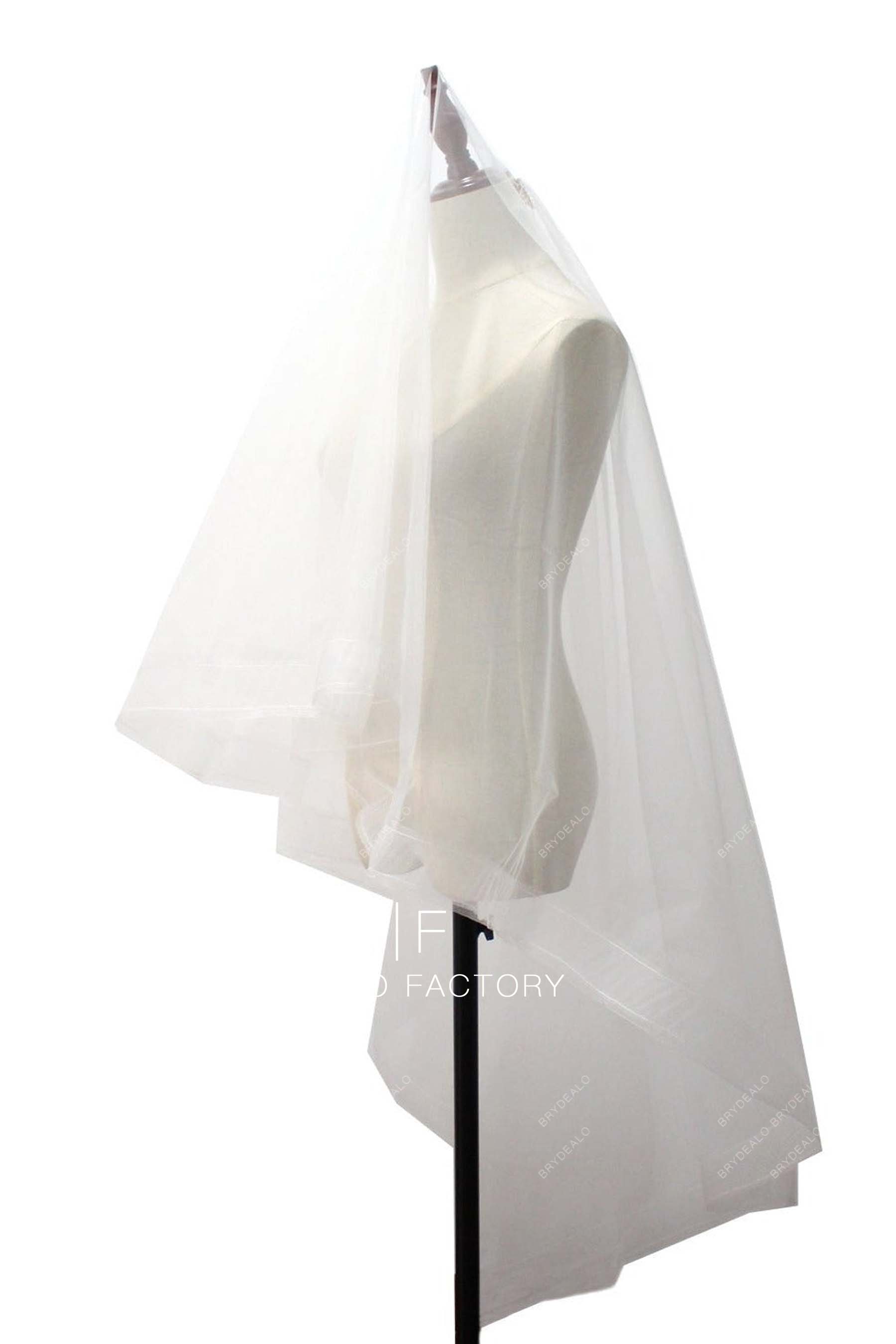 designer Waltz Length Horsehair Wedding Veil