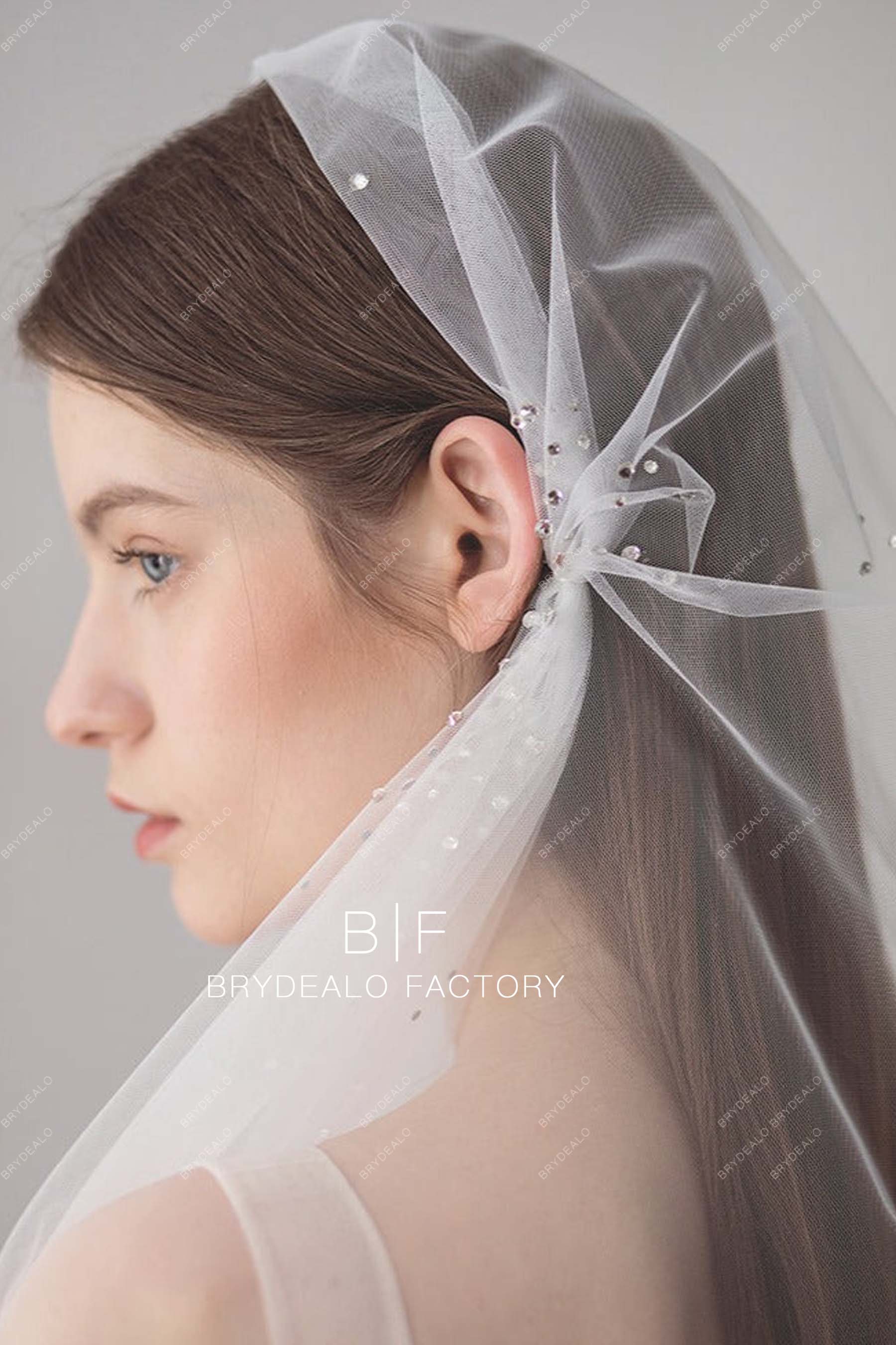 Best Rhinestones Adorned Cap Bridal Veil