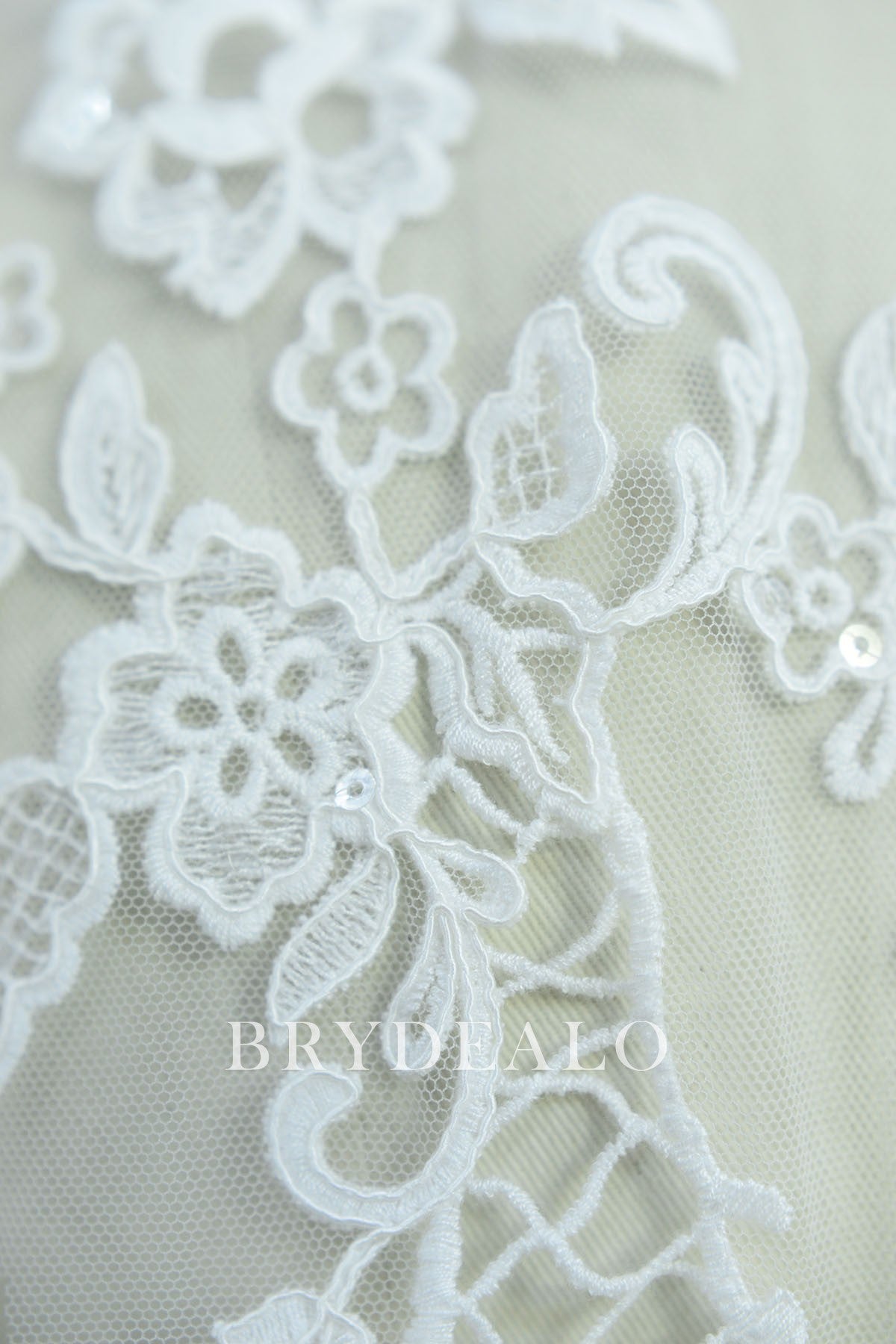 Designer Shimmery Embroidery Flower Lace Online