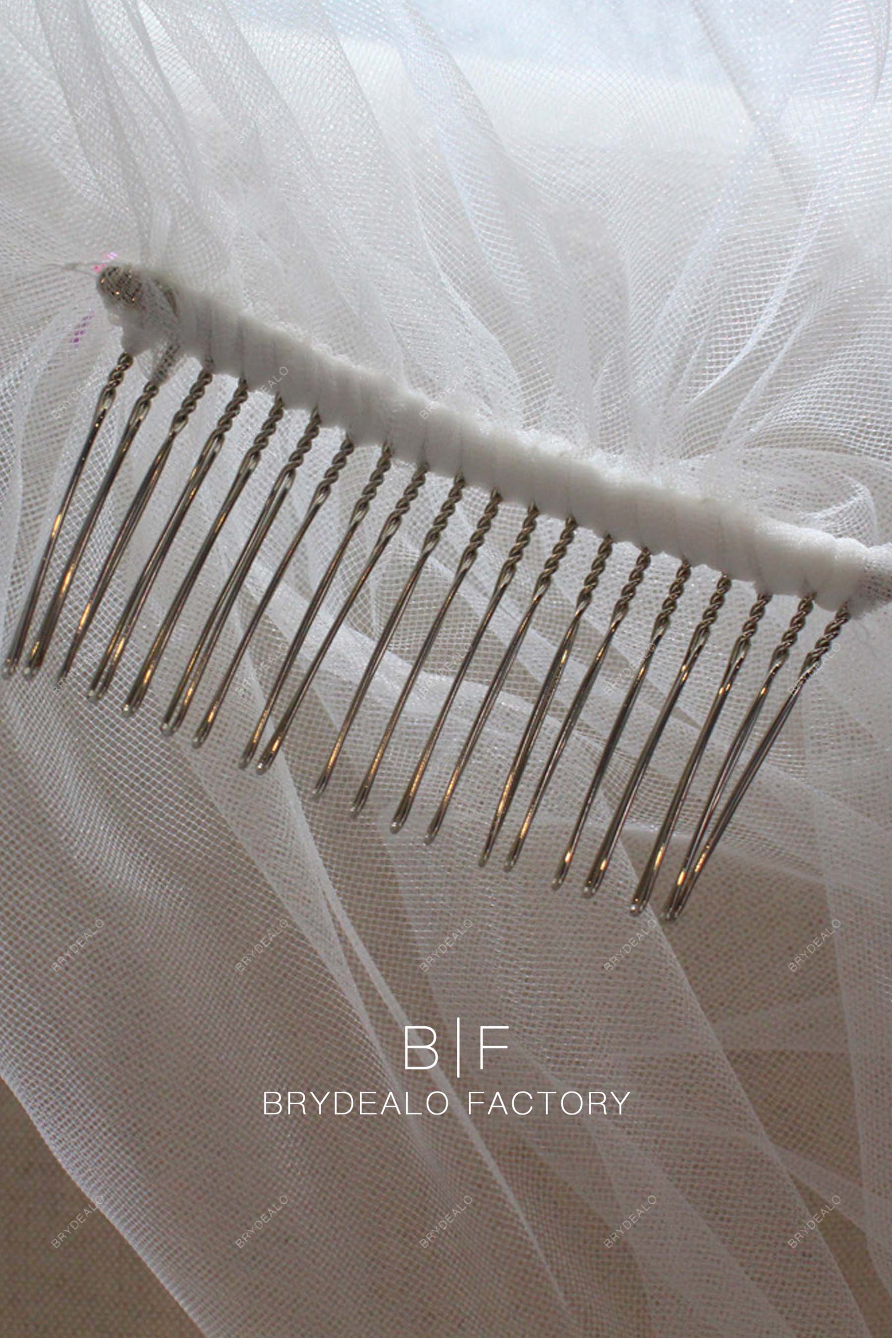 Silver Metallic ​Wedding Veil Comb