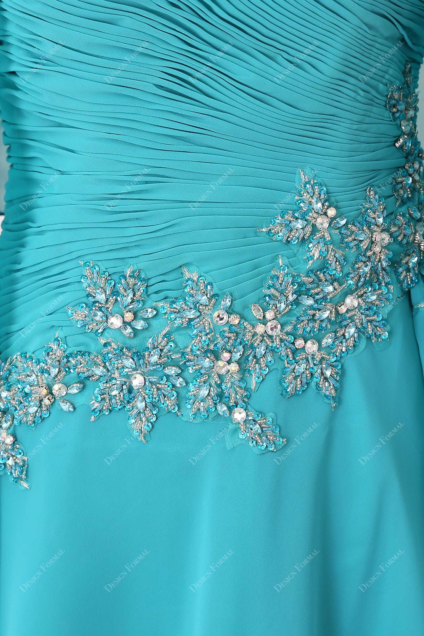 Elegant A-line Chiffon Dress with Diamond Neck Cape Periwinkle