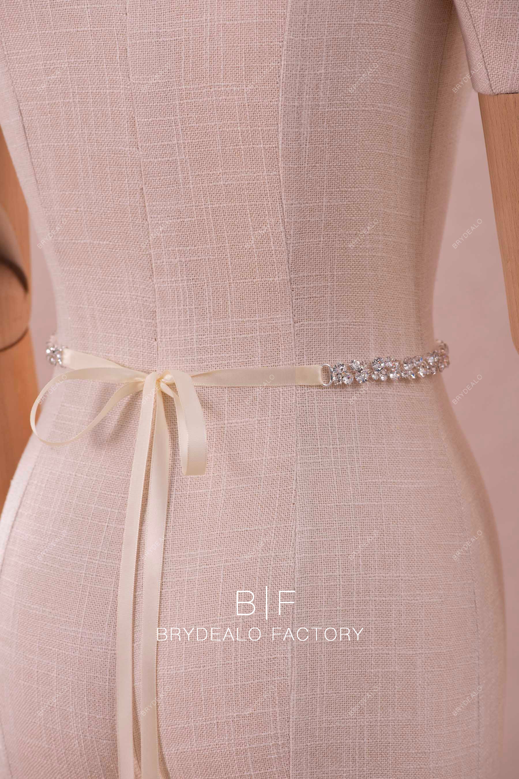fashion back sash closure rhinestone bridal belt