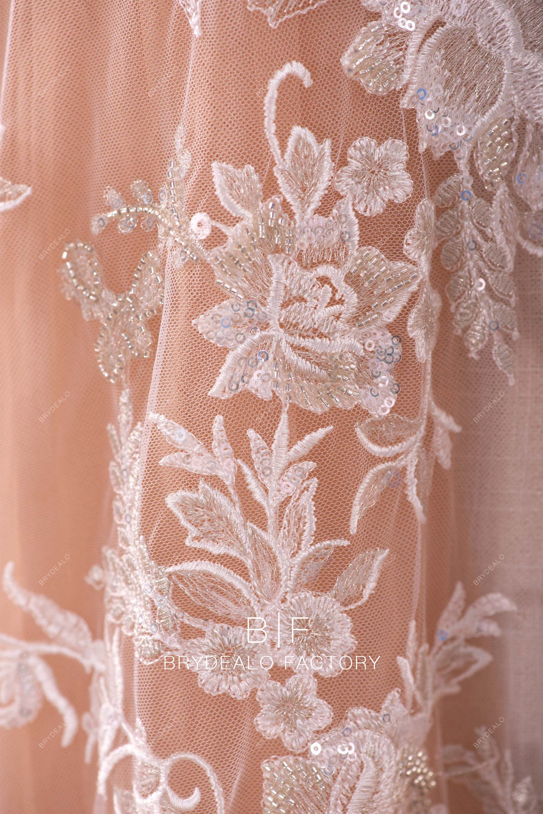 stylish beaded embroidery flower lace online