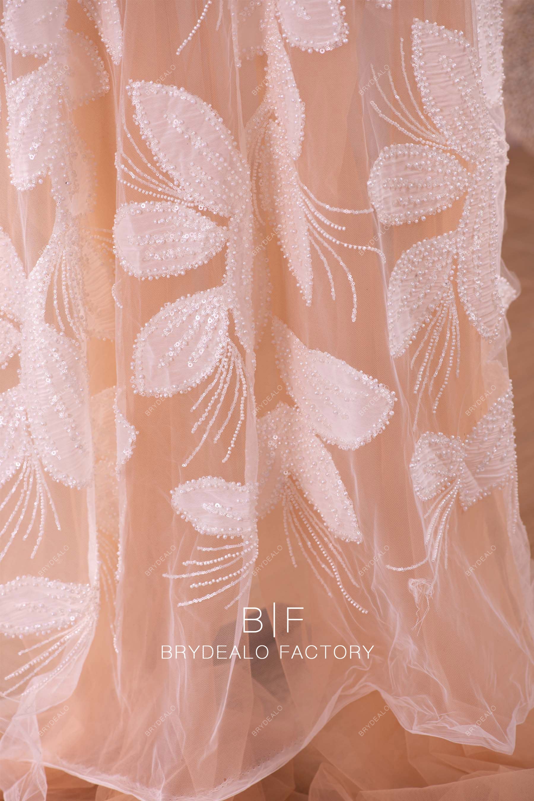 best beaded flower lace fabric online