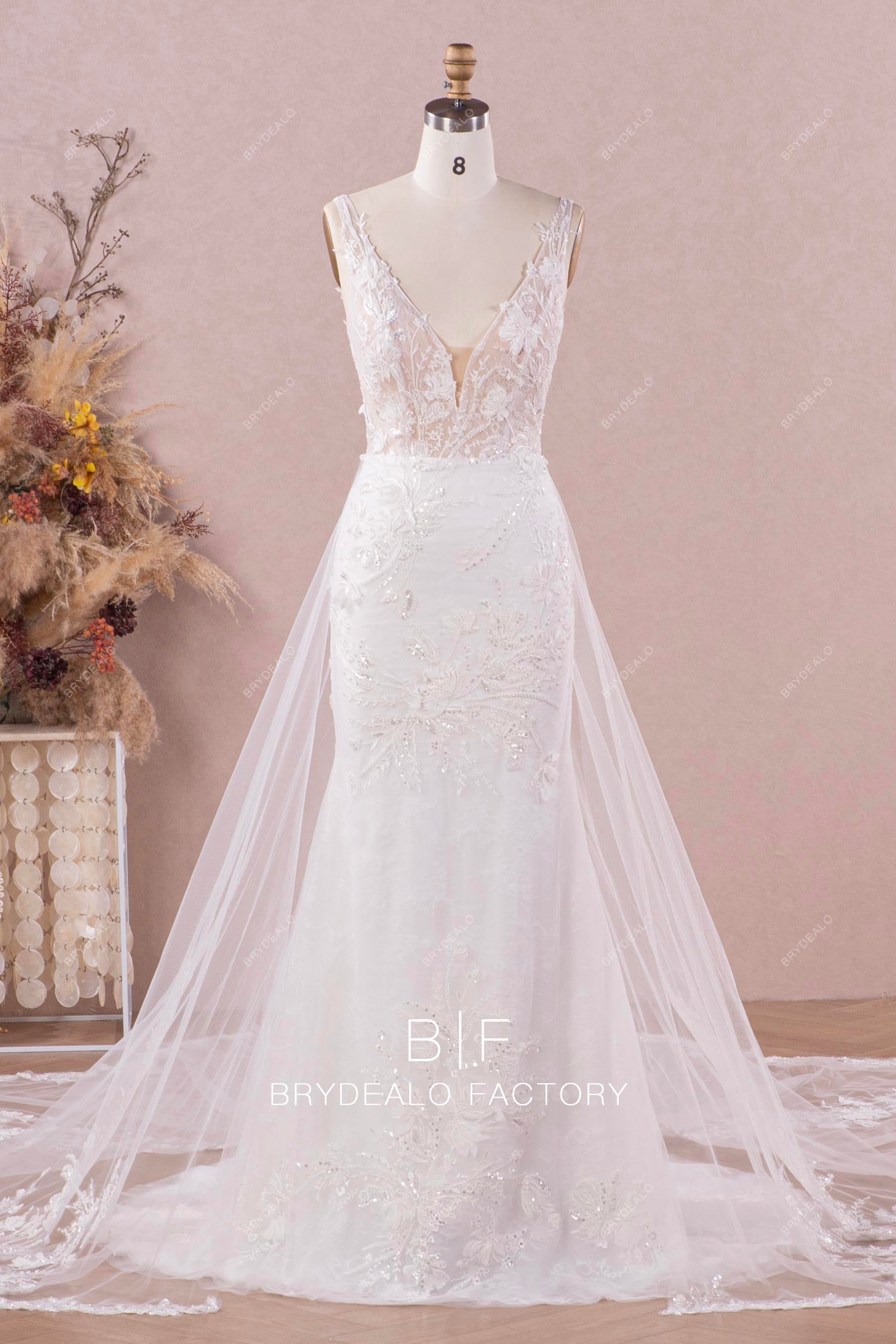 Designer Wild Lace Convertible Wedding Dress
