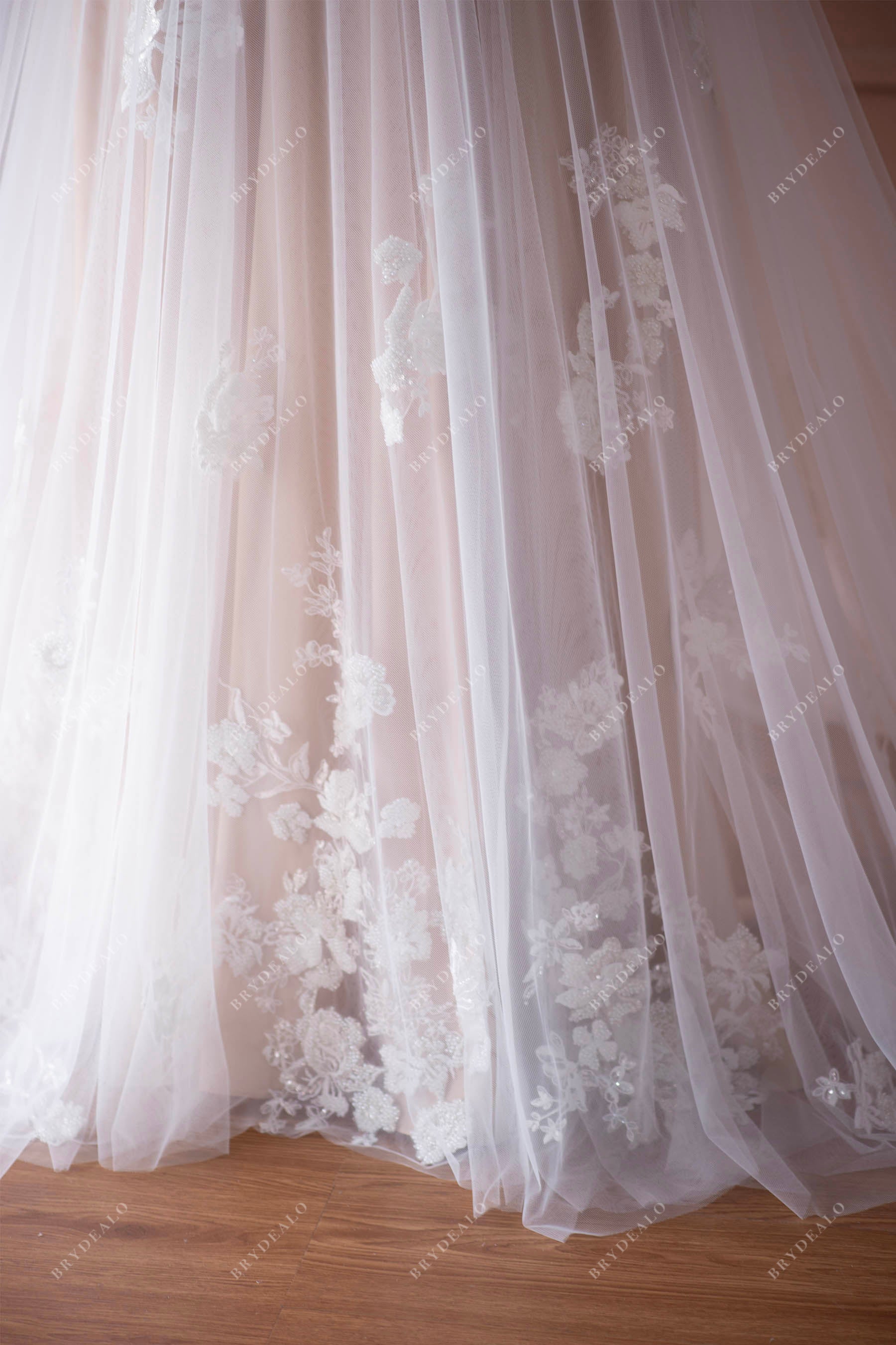 ethereal tulle summer bridal gown