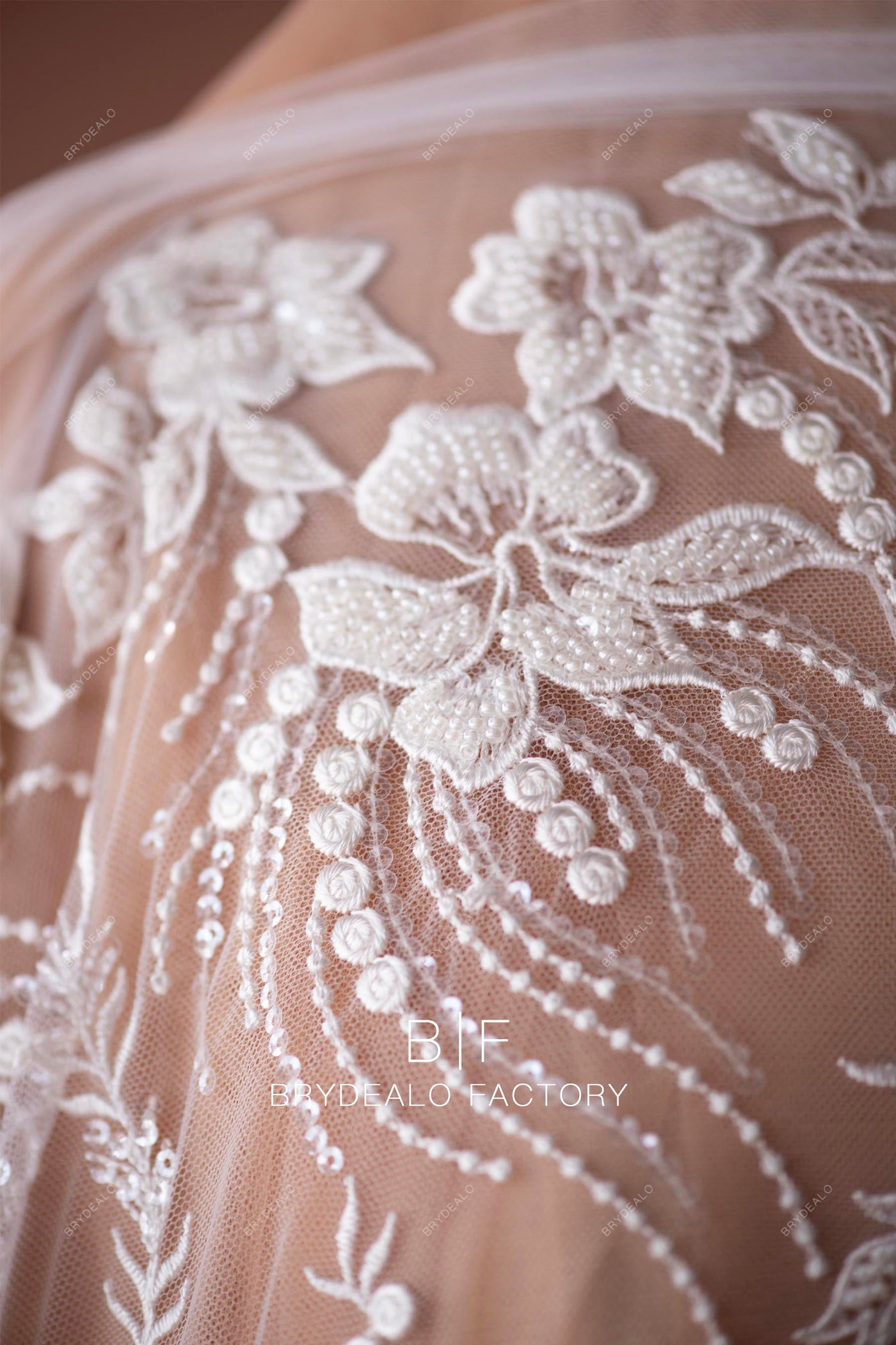 New Therese with linear beaded lace