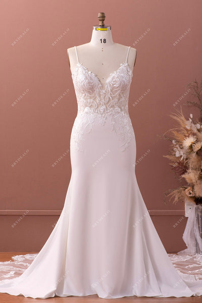 Plus Size Beaded Strapless Slit Made to Measure Bridal Dress