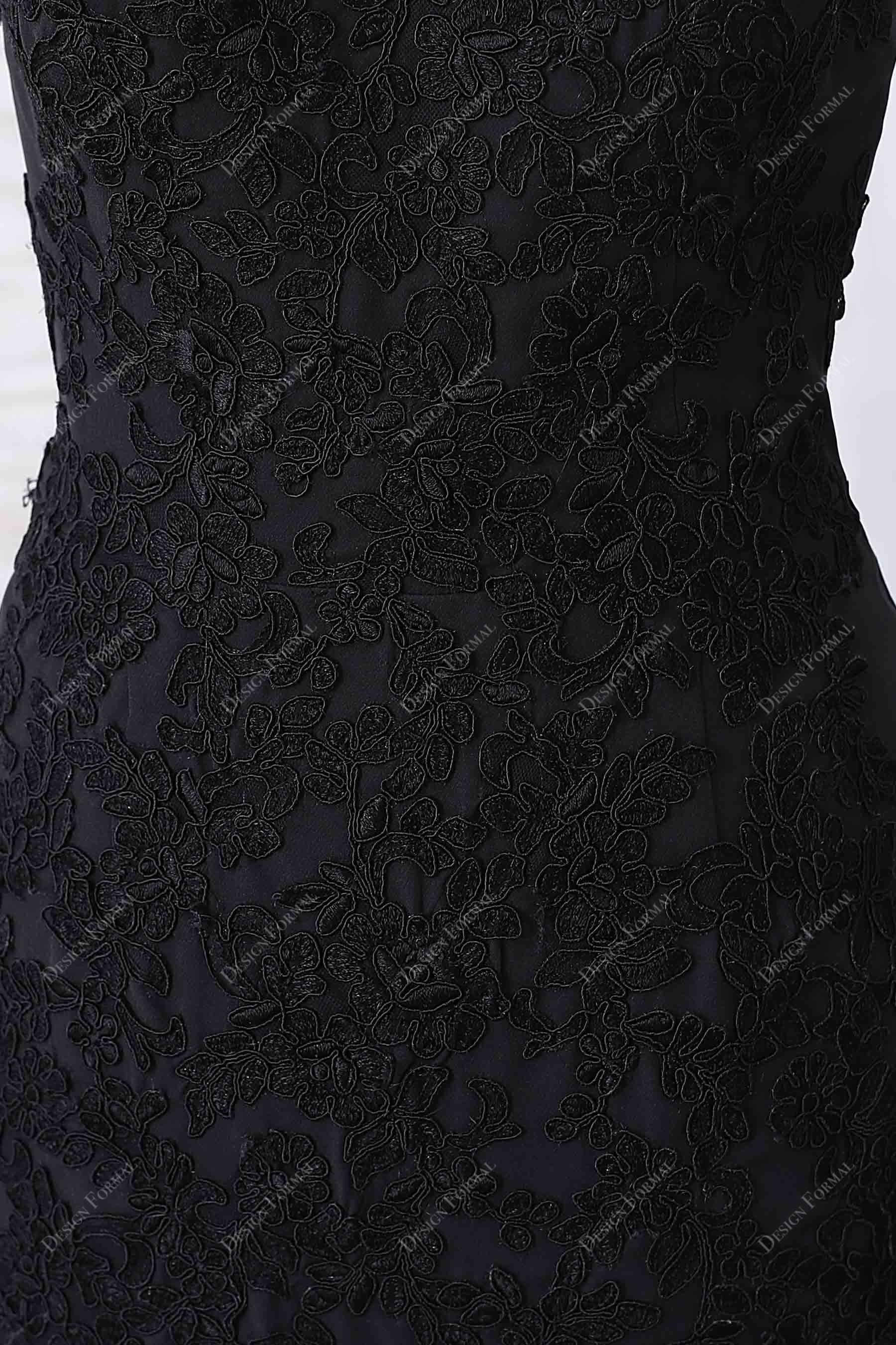 black appliqued natural waist