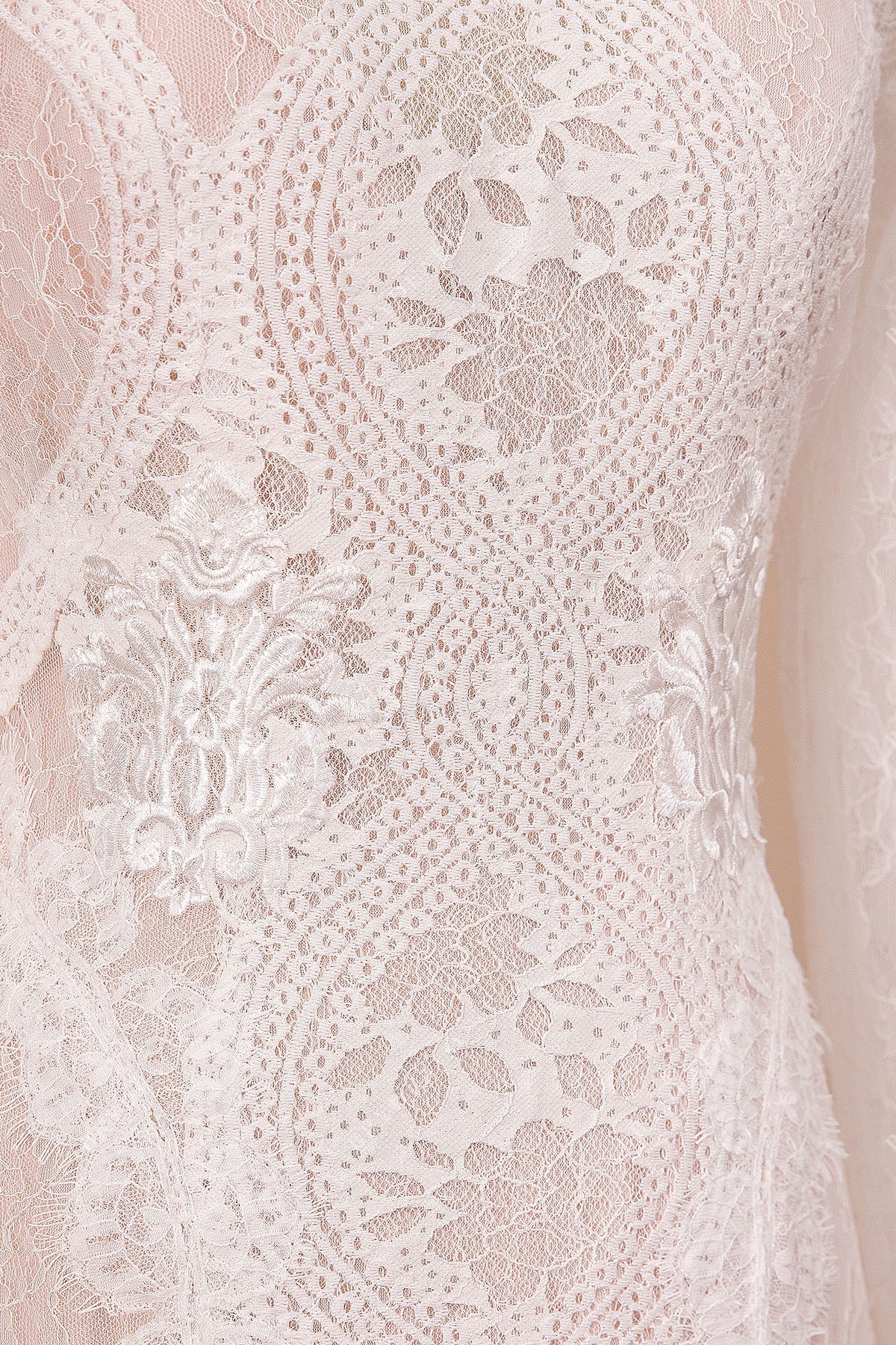 designer boho lace fall wedding dress