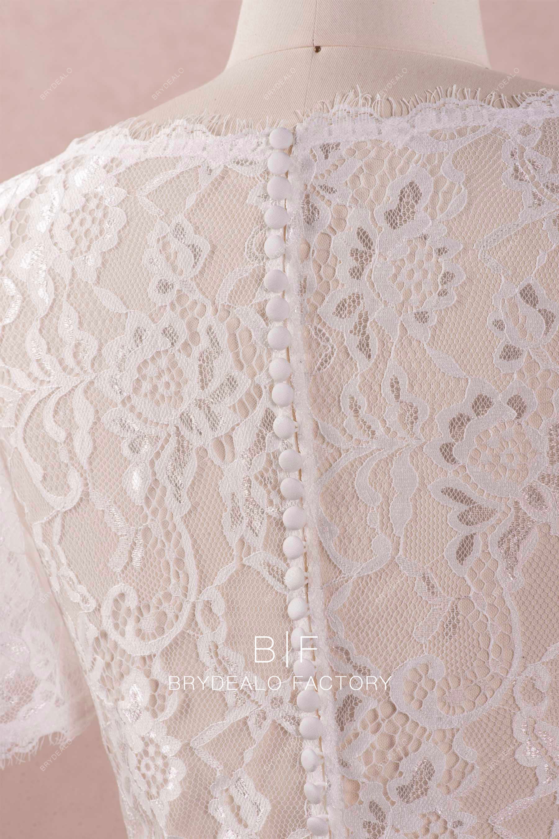 best buttoned back lace wedding bolero