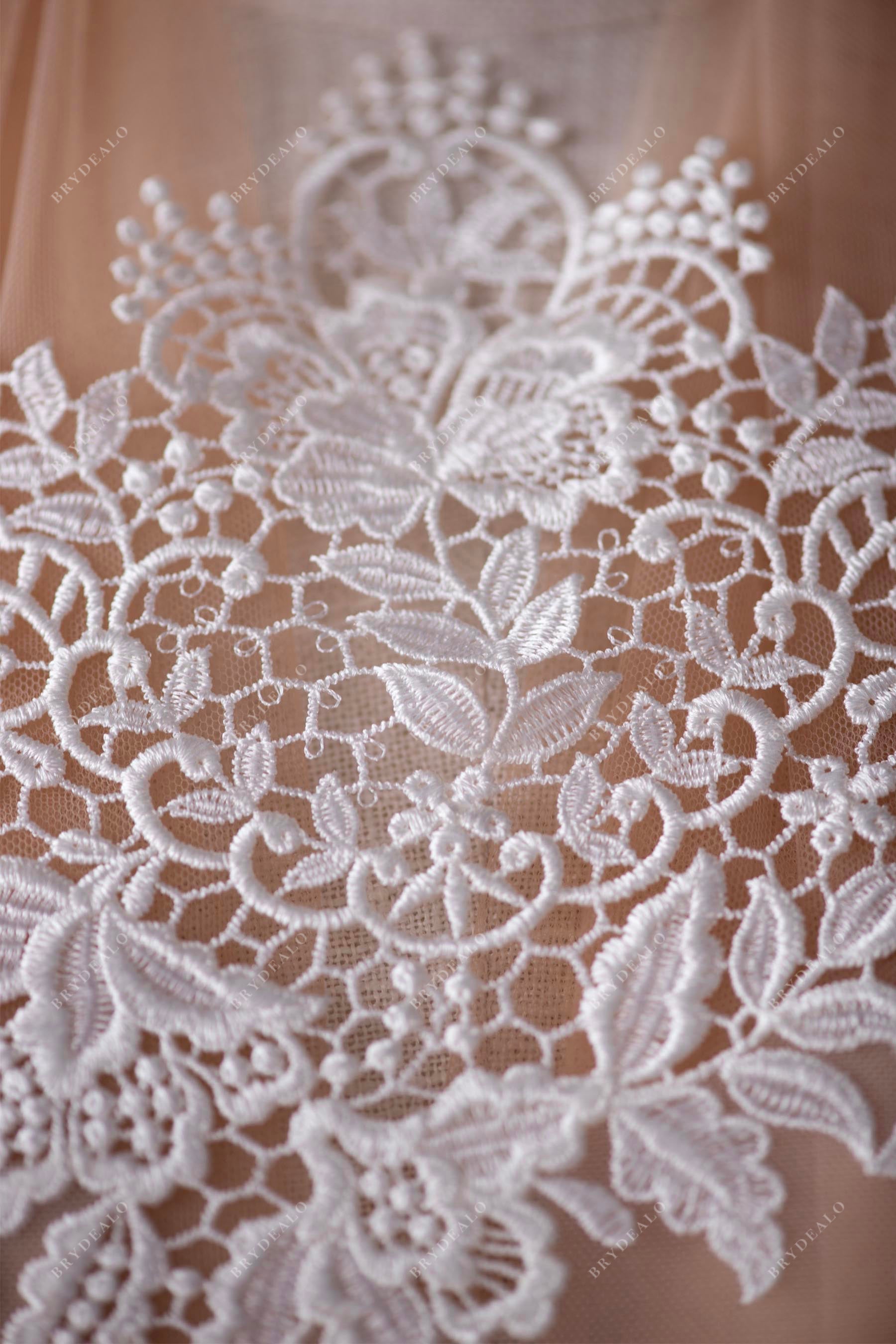 Trendy Designer Embroidery Chemical Flower Lace Fabric
