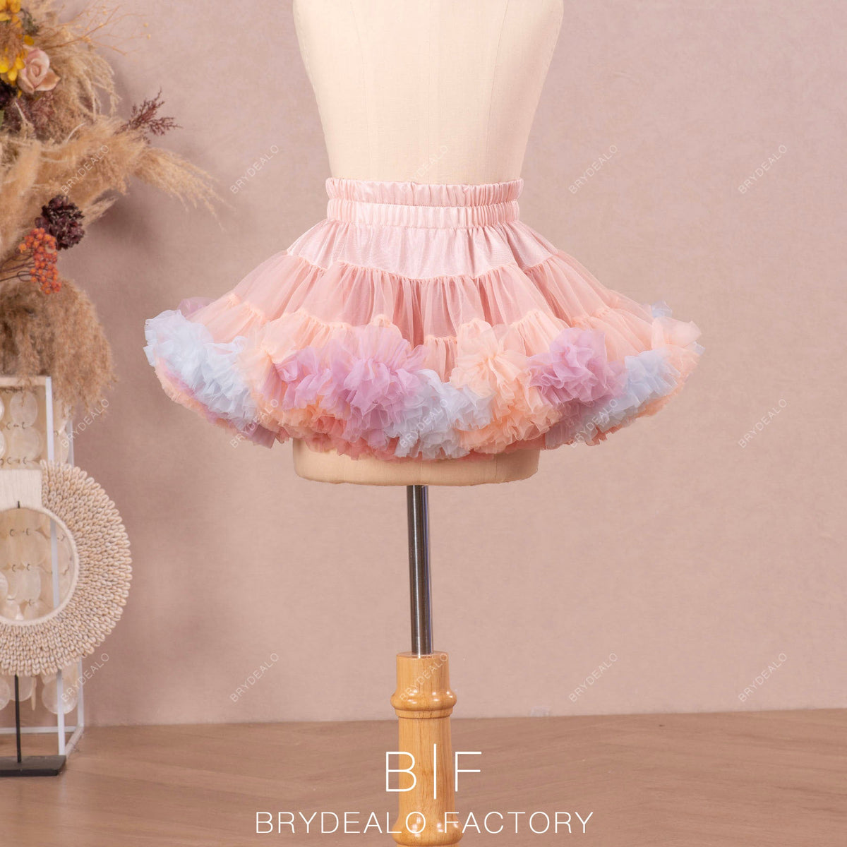 crinoline for short dresses Elastic Waistband Petticoat For Short Wedding Dresses 40cm (waist 60-90cm)