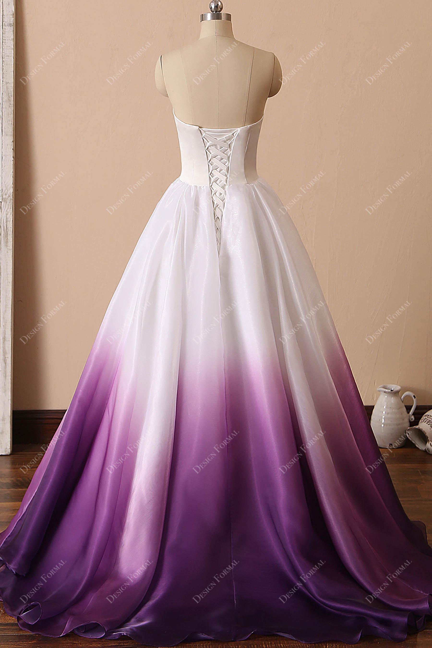 corset strapless satin ball gown organza wedding dress