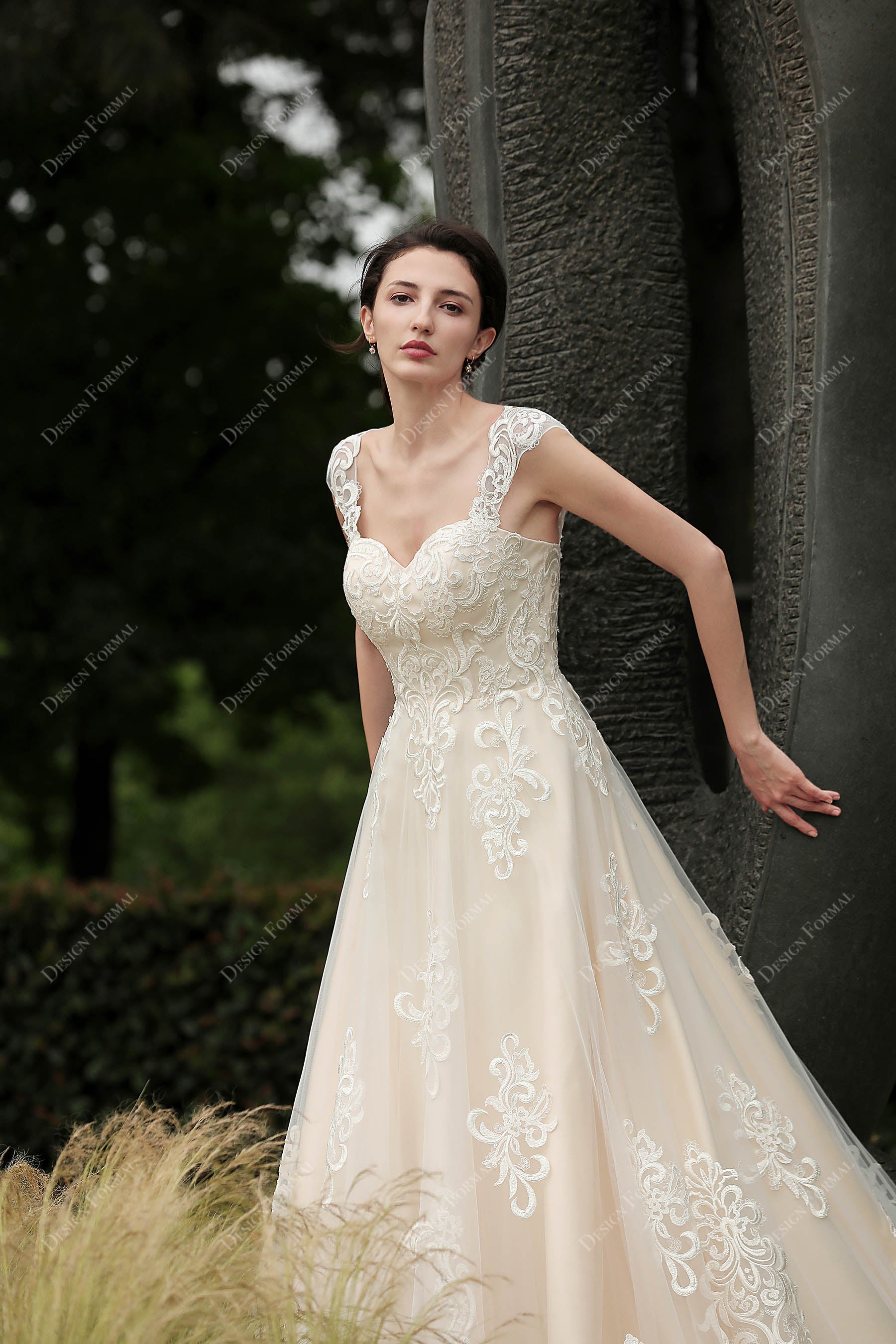 Champagne Wedding Dresses Lebanon