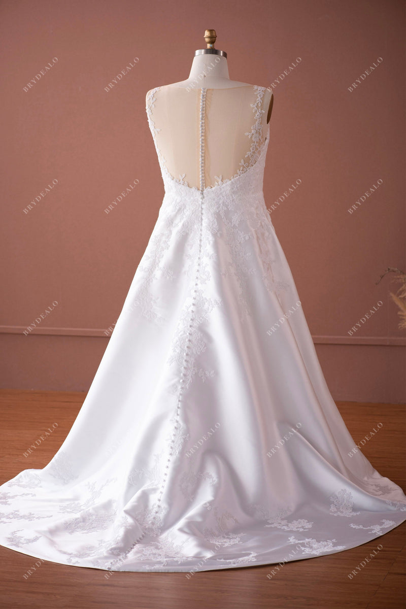 Strapless Satin Long Dresses with Pockets Silver Plus Size