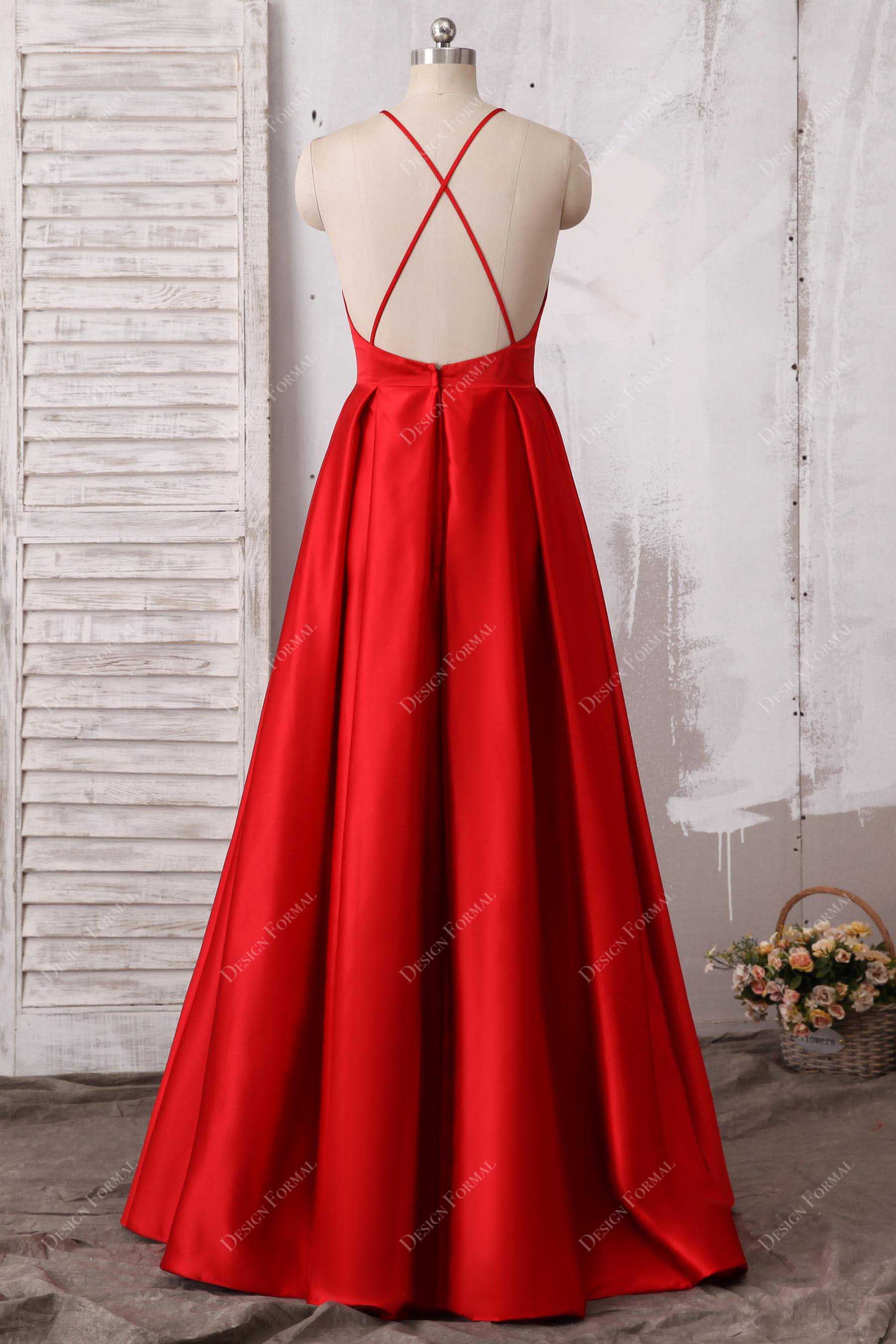 Crisscross Floor Length Prom Dress