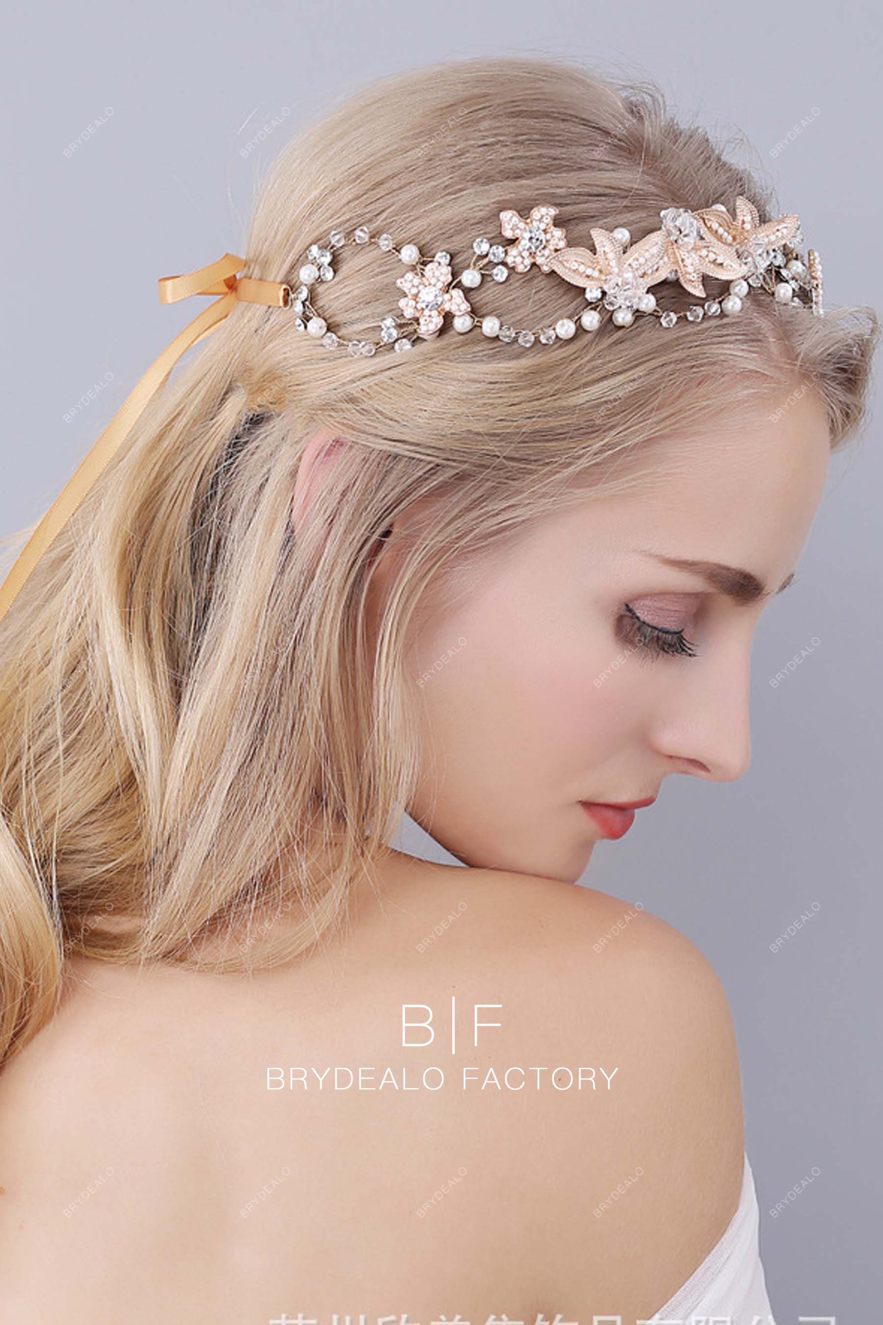 crystals beading bridal hair accessory for sale
