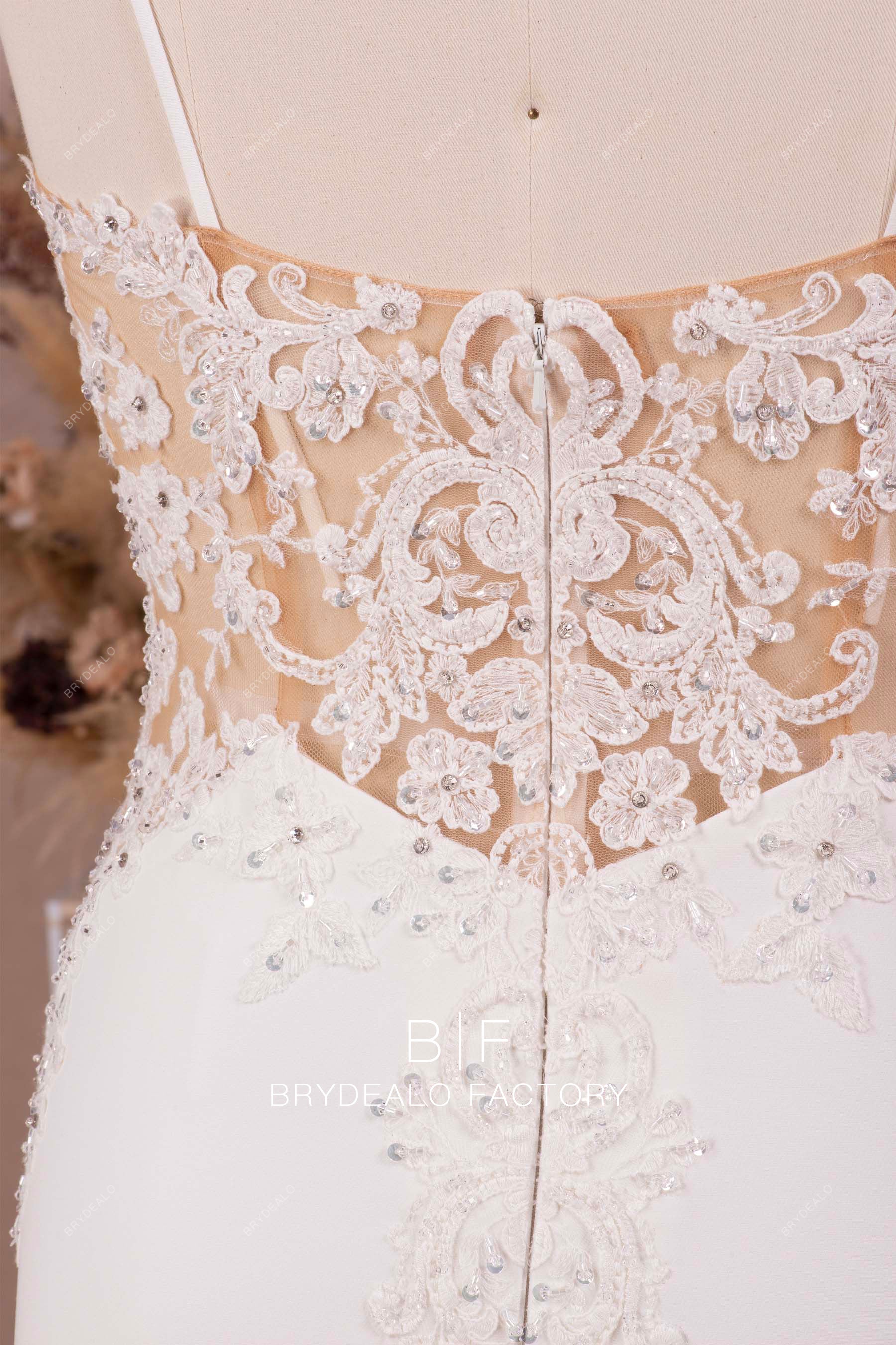 custom cutout waist wedding dress