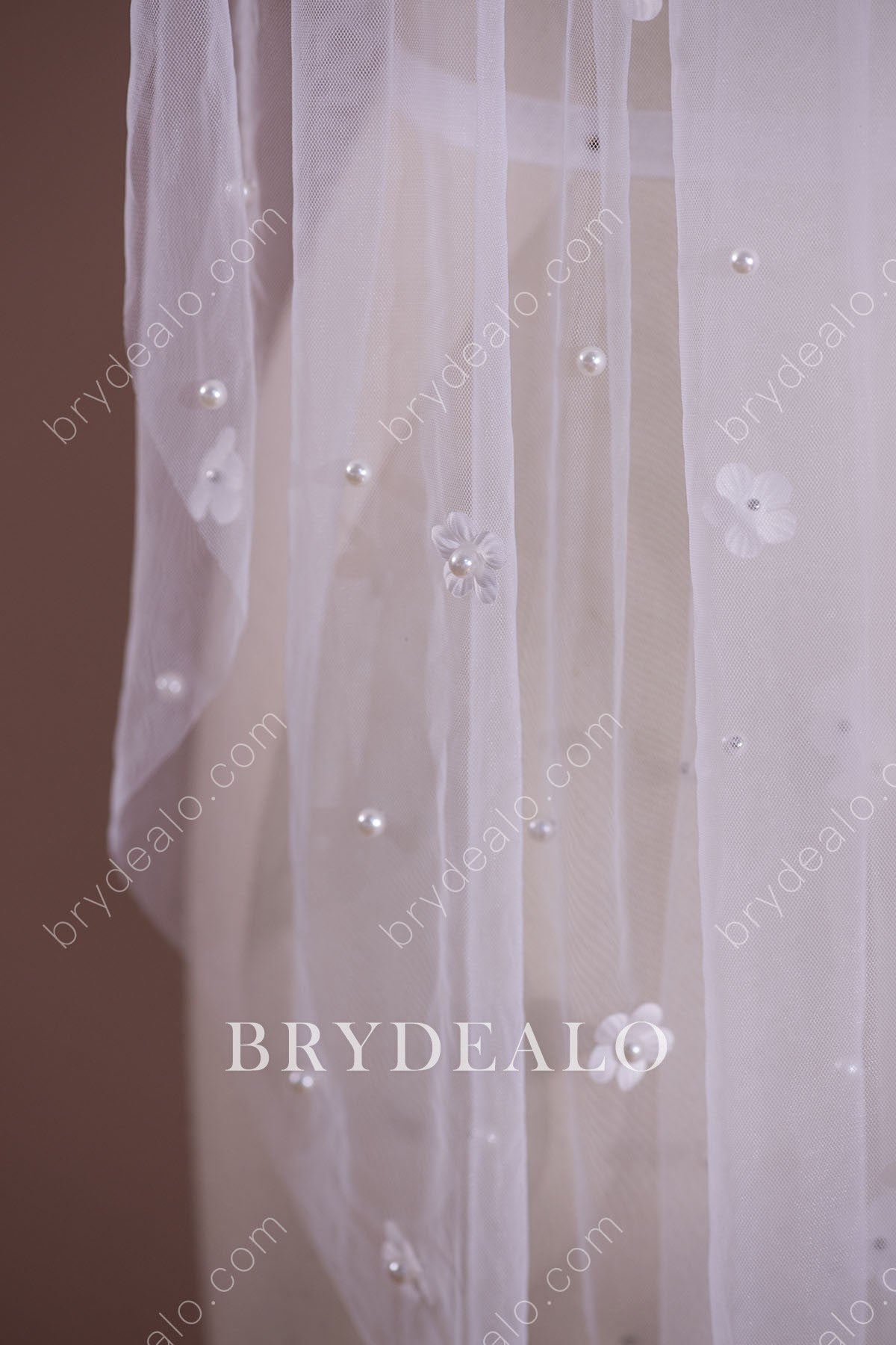 flowers pearls wedding veil online