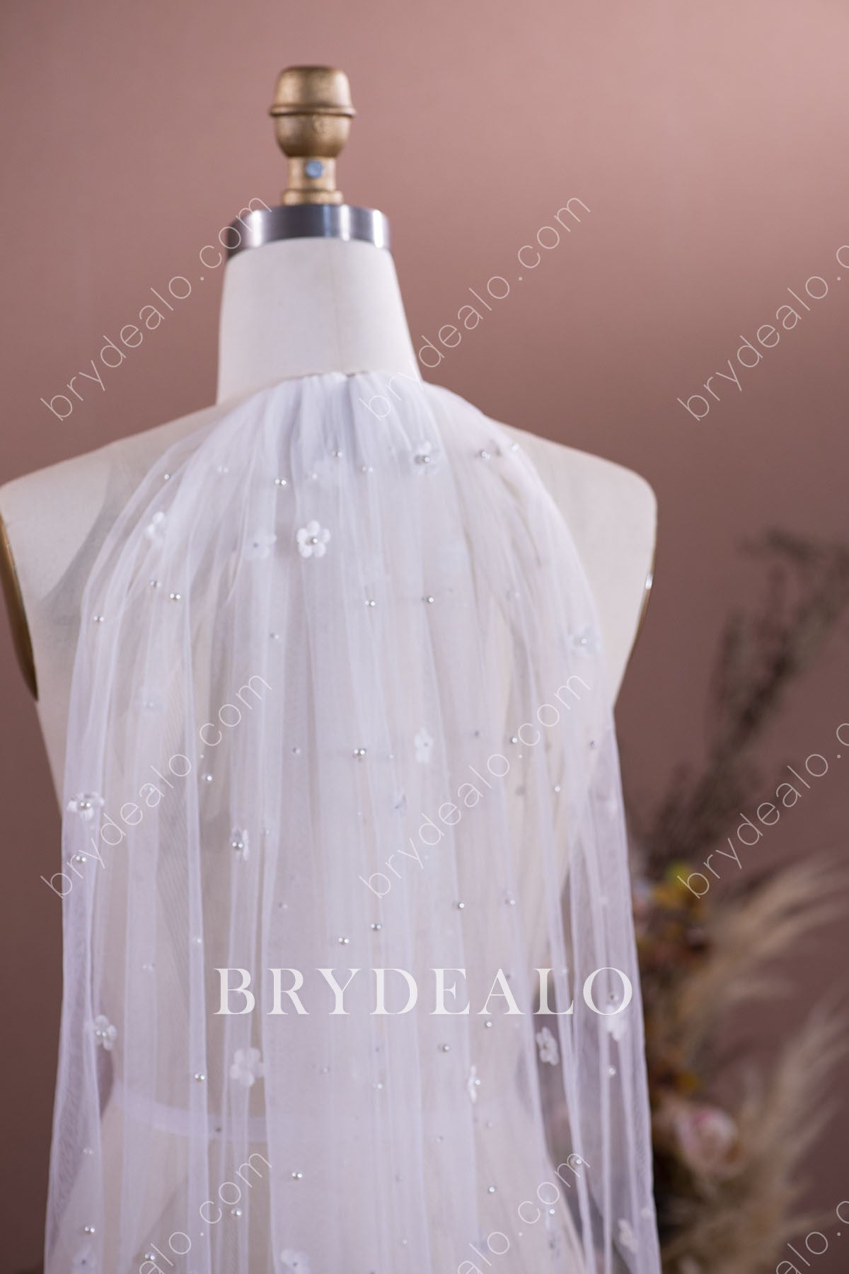 pearls elbow length wedding veil for sale