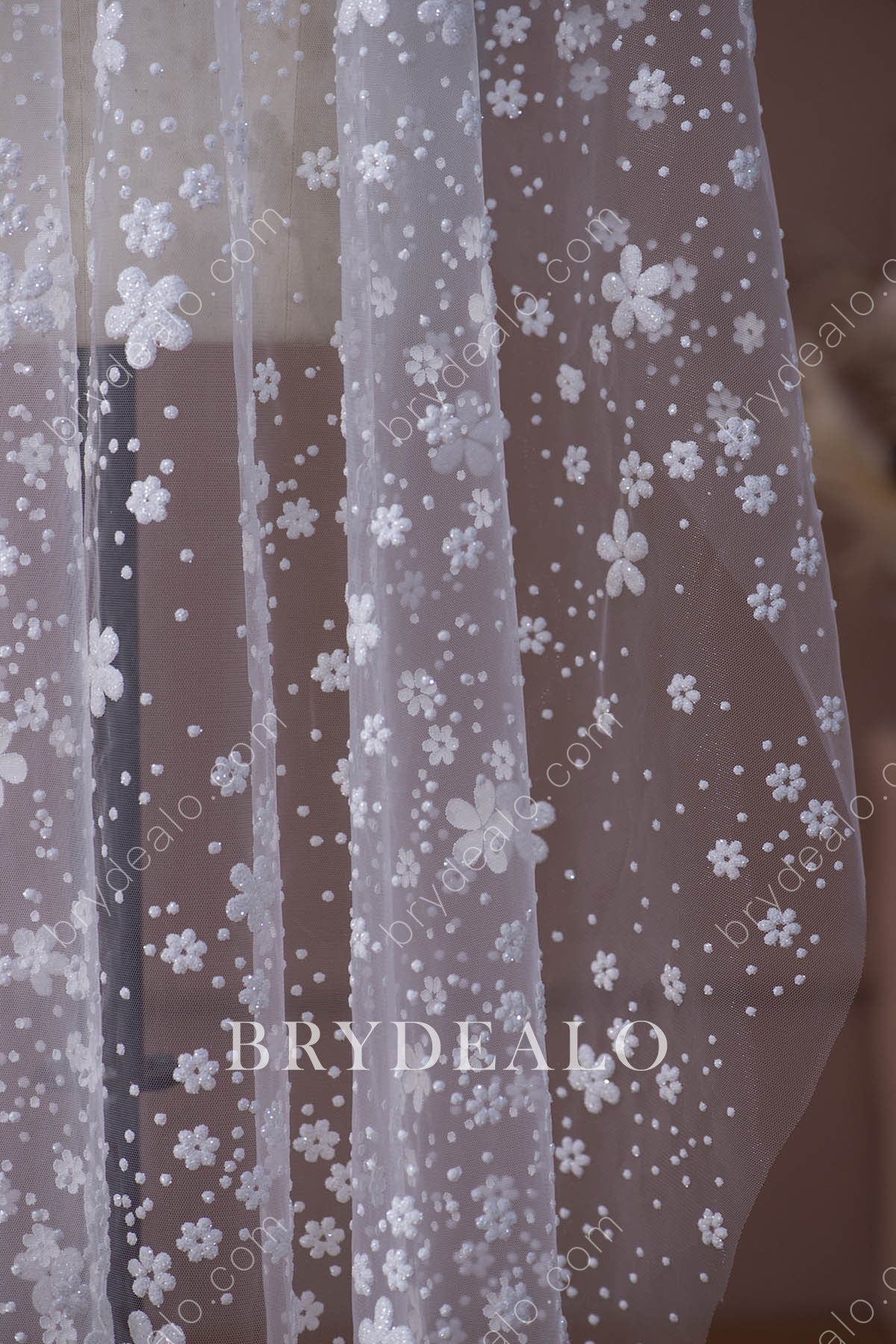 beautiful glitter flower shimmery bridal veil