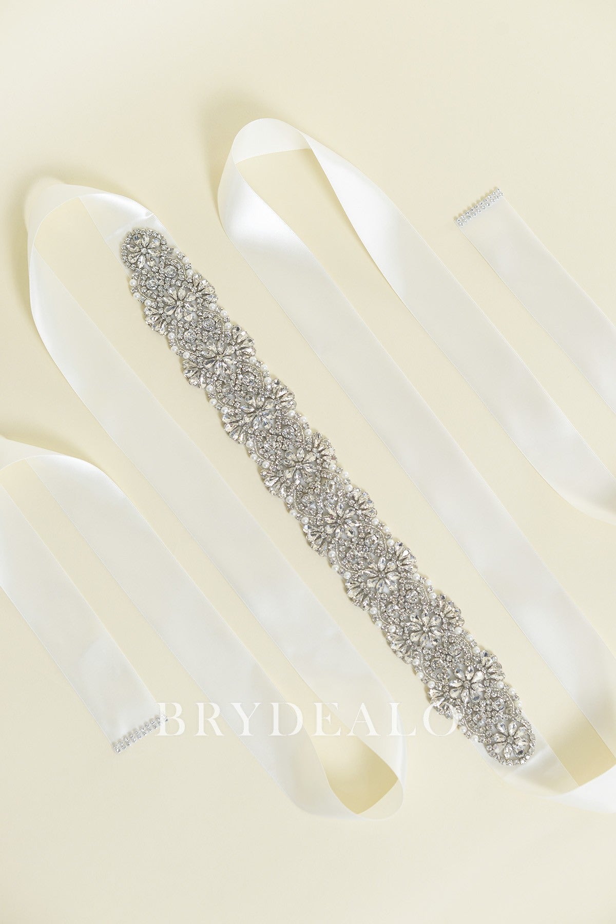 Trendy Crystals Pearls Bridal Sash Online