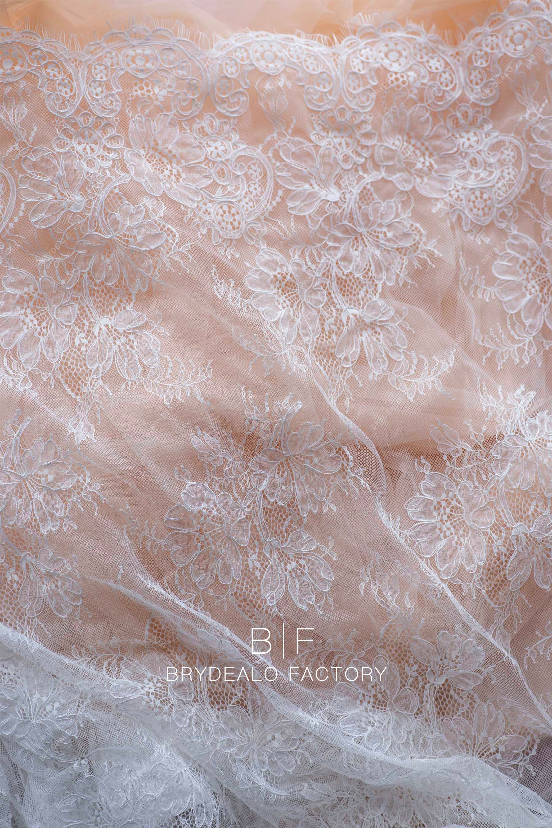 designer delicate corded bridal lace online