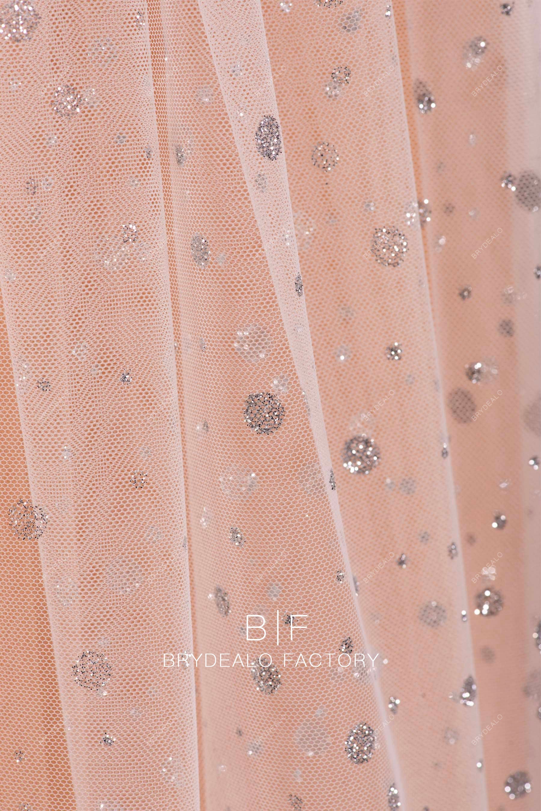 dot glitter soft tulle fabric for designer dresses