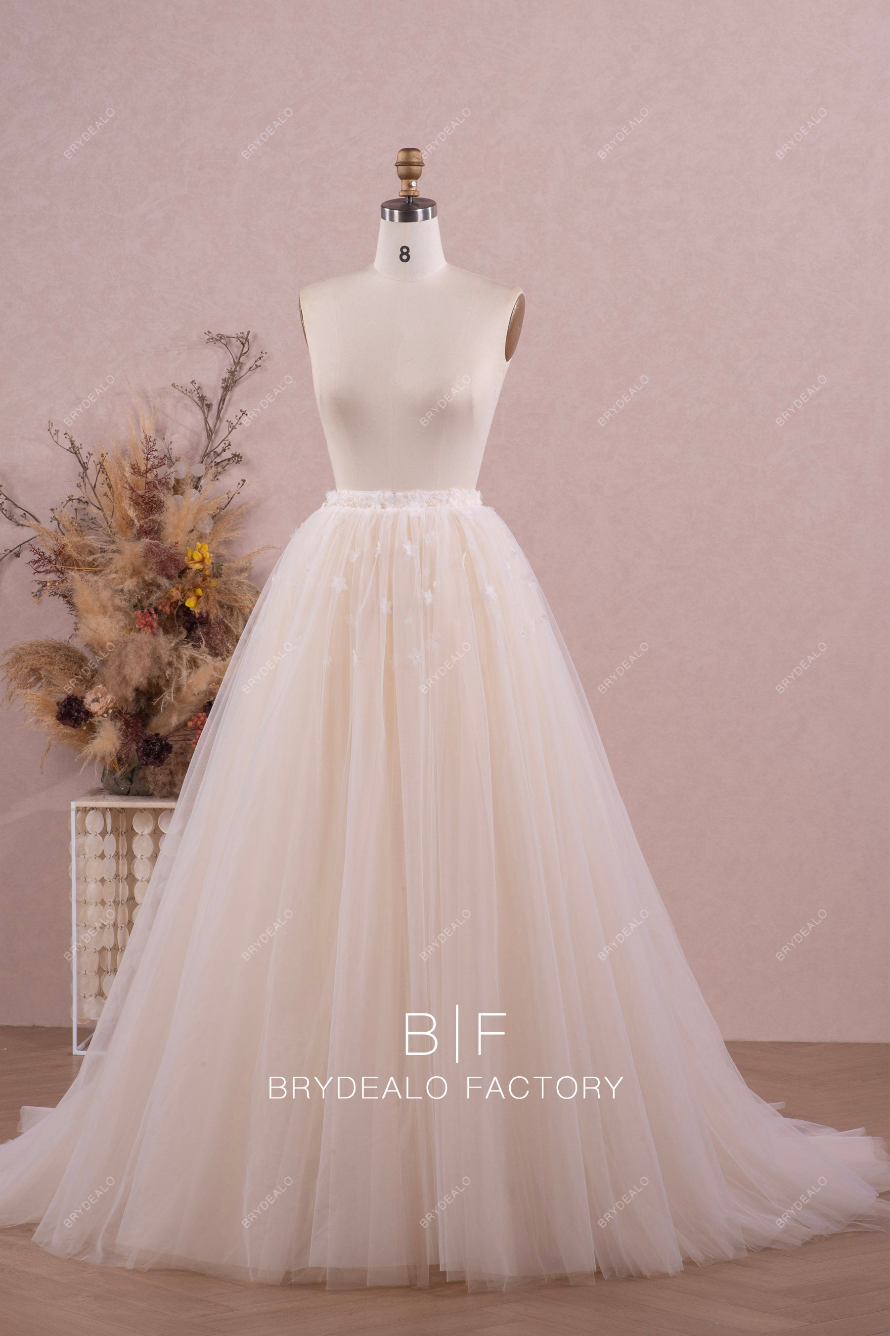 dreamy puffy ball gown colored bridal skirt