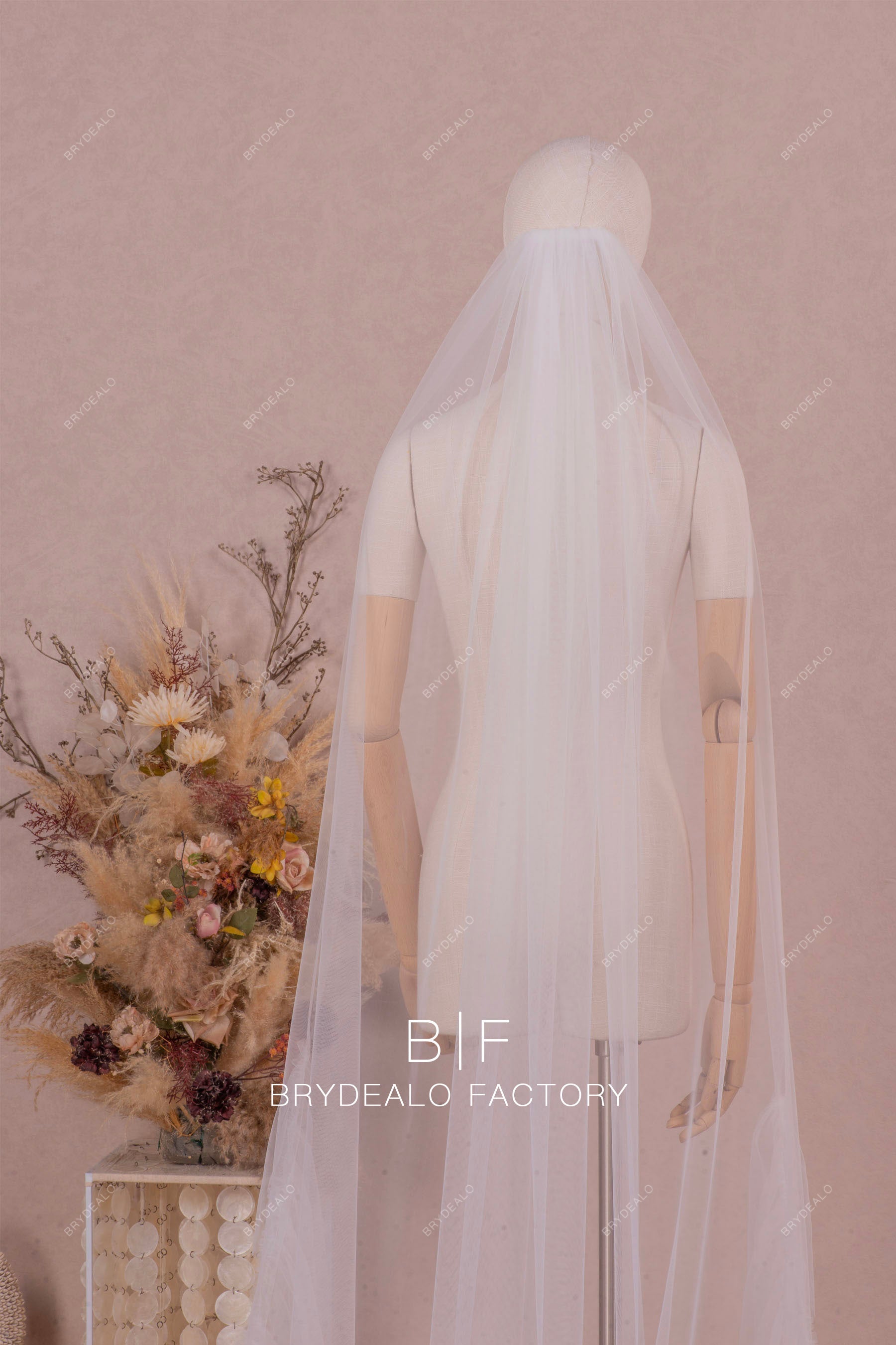 popular dreamy single-tier wedding veil for wedding