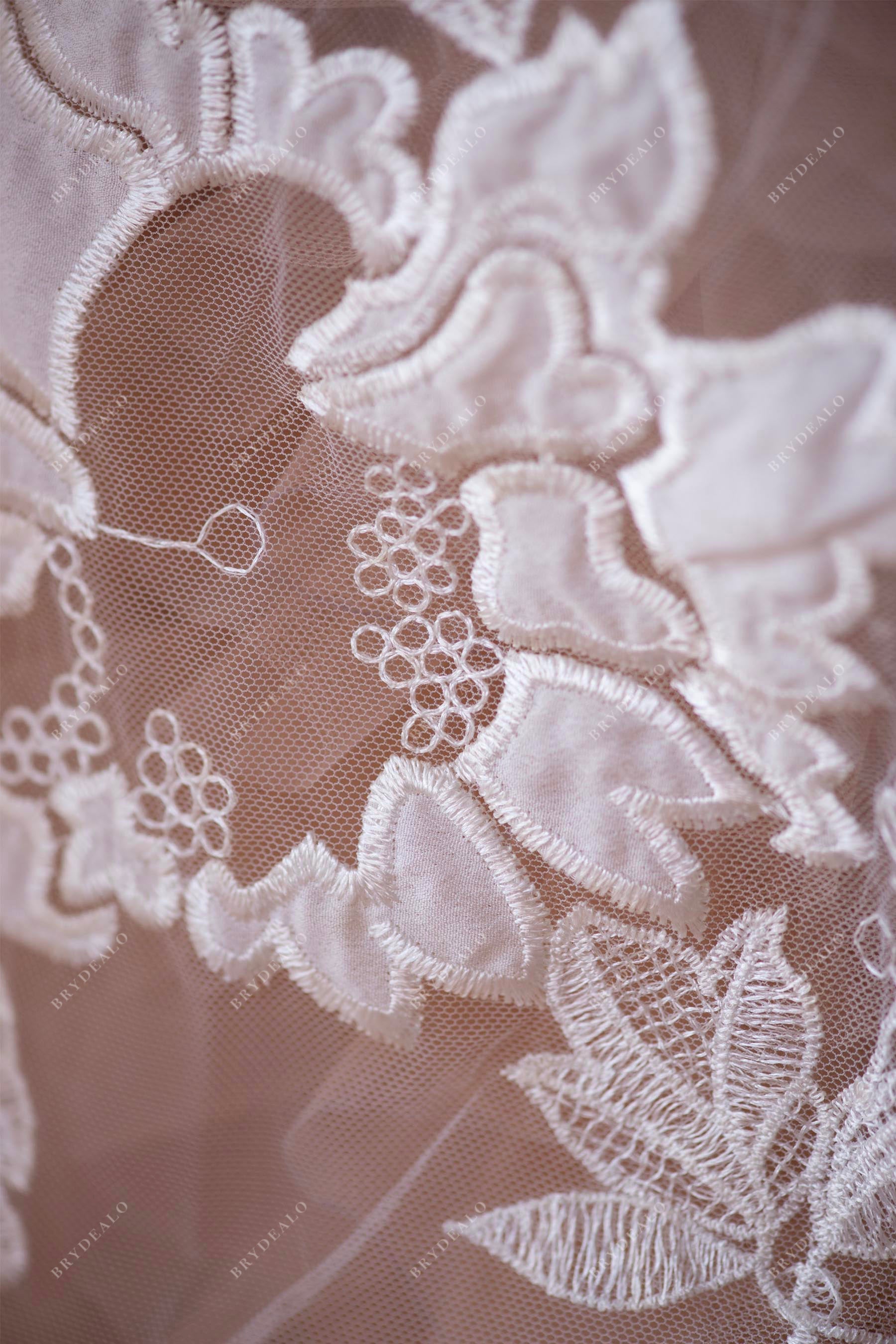 designer embroidery chiffon bridal lace fabric