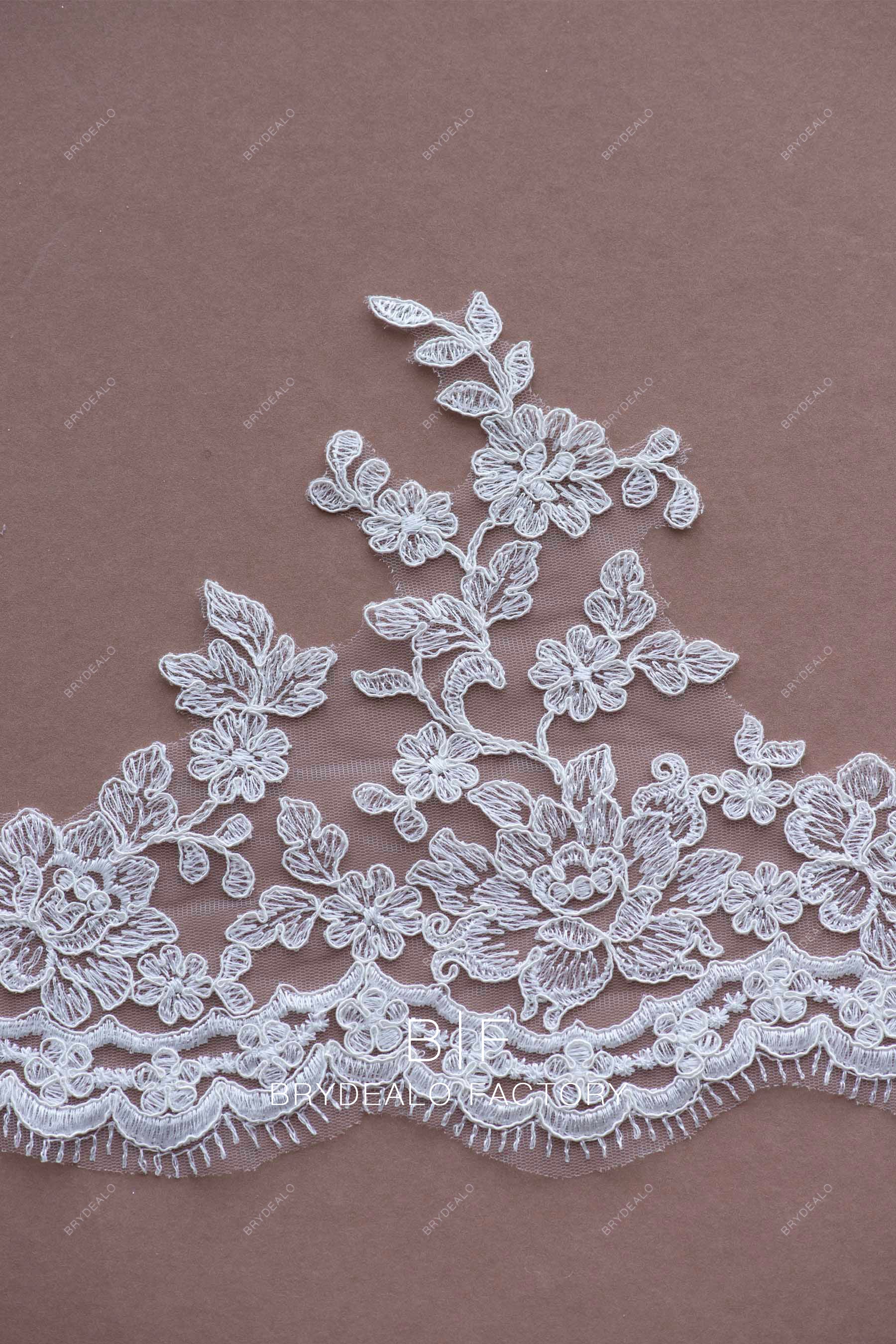 embroidery flower lace trim for sale