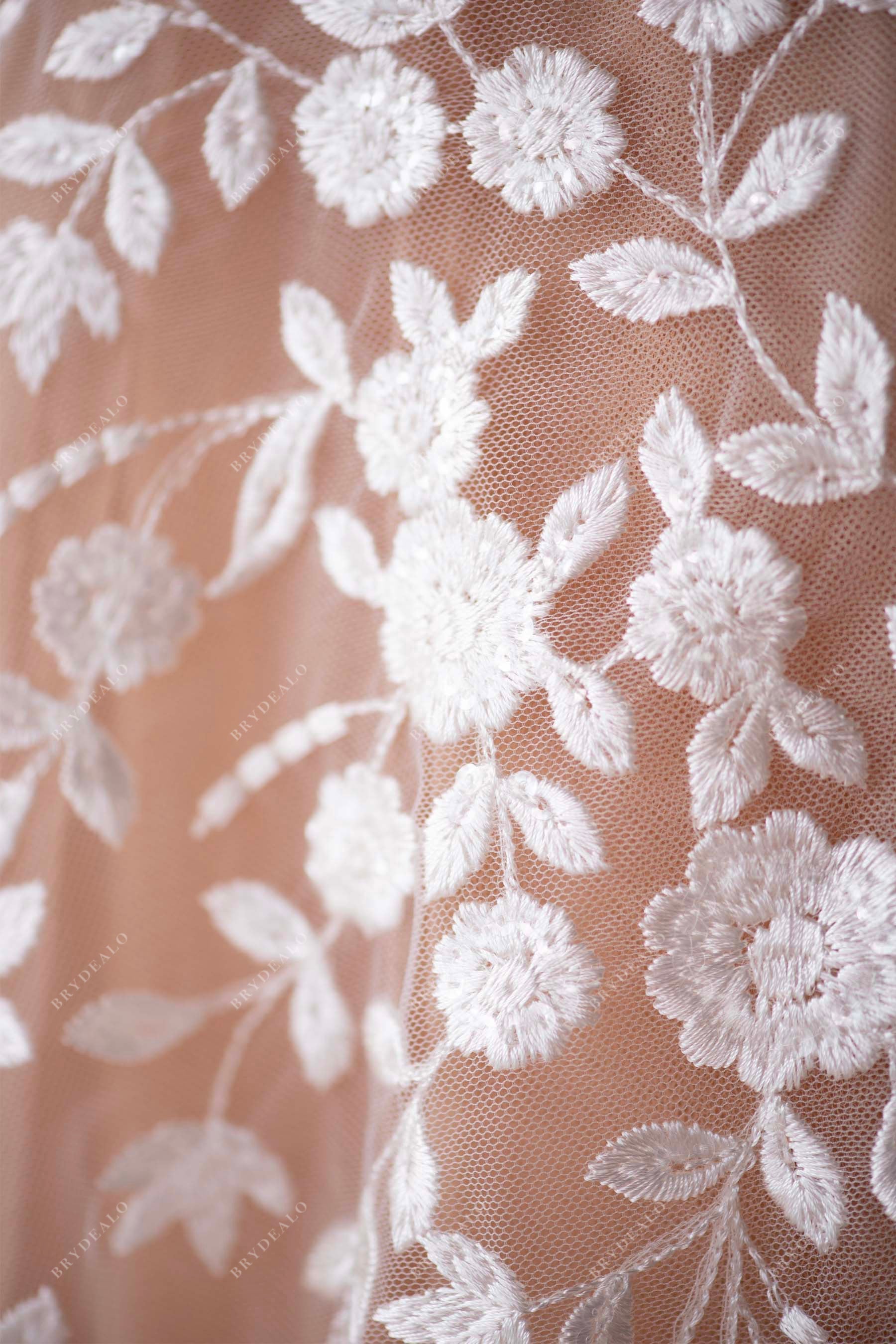 embroidery flower lace fabric online