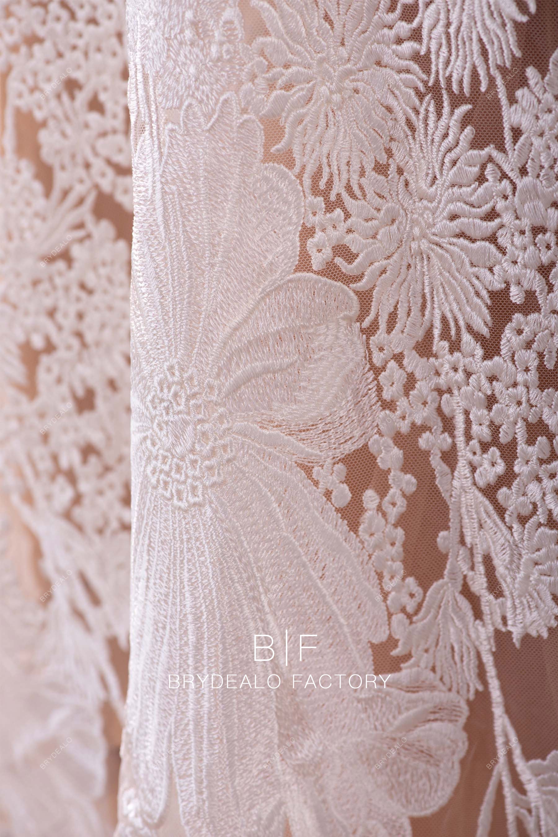 embroidery lace fabric by the yard