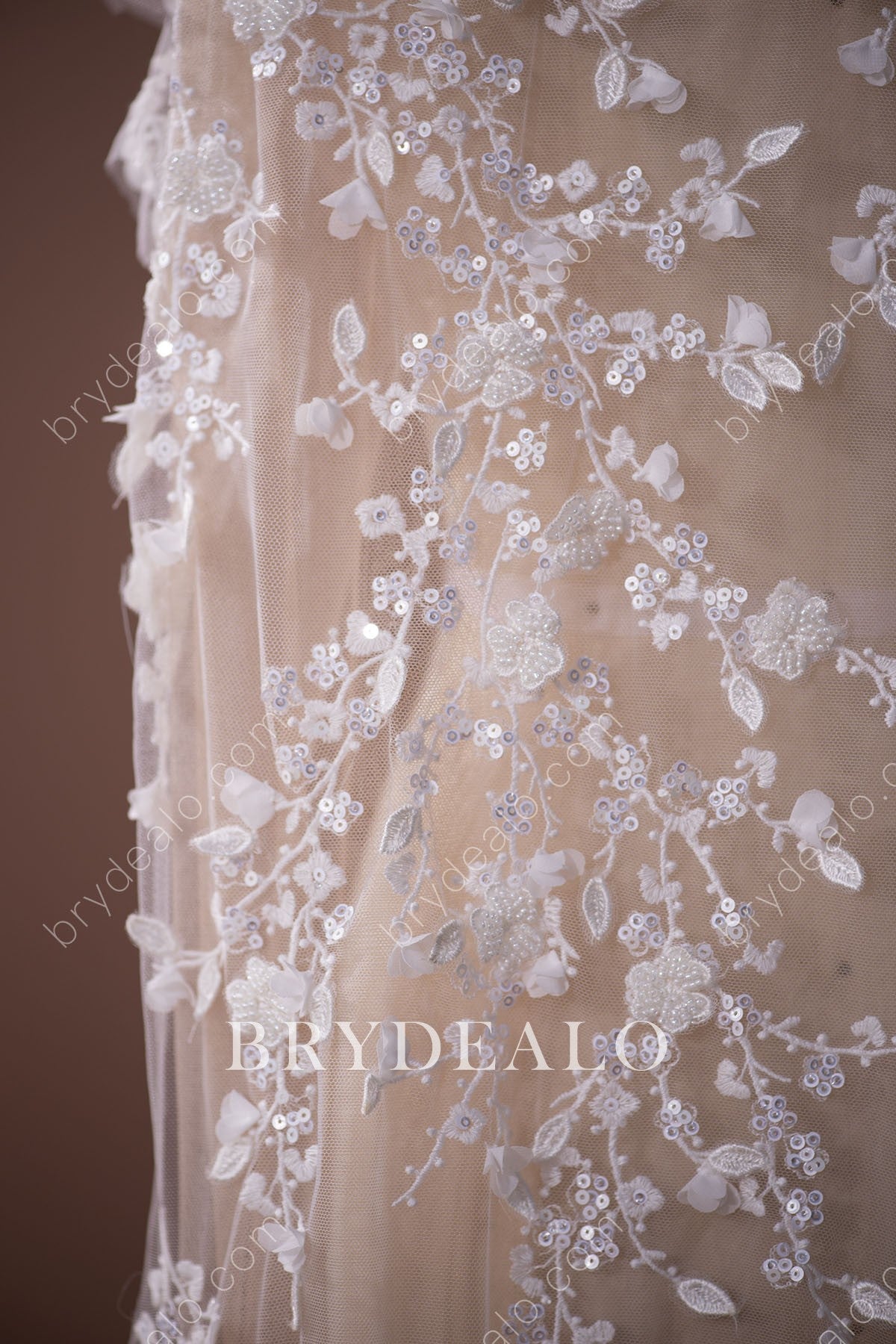 Exquisite Sequin Pearls Bridal Lace Fabric online