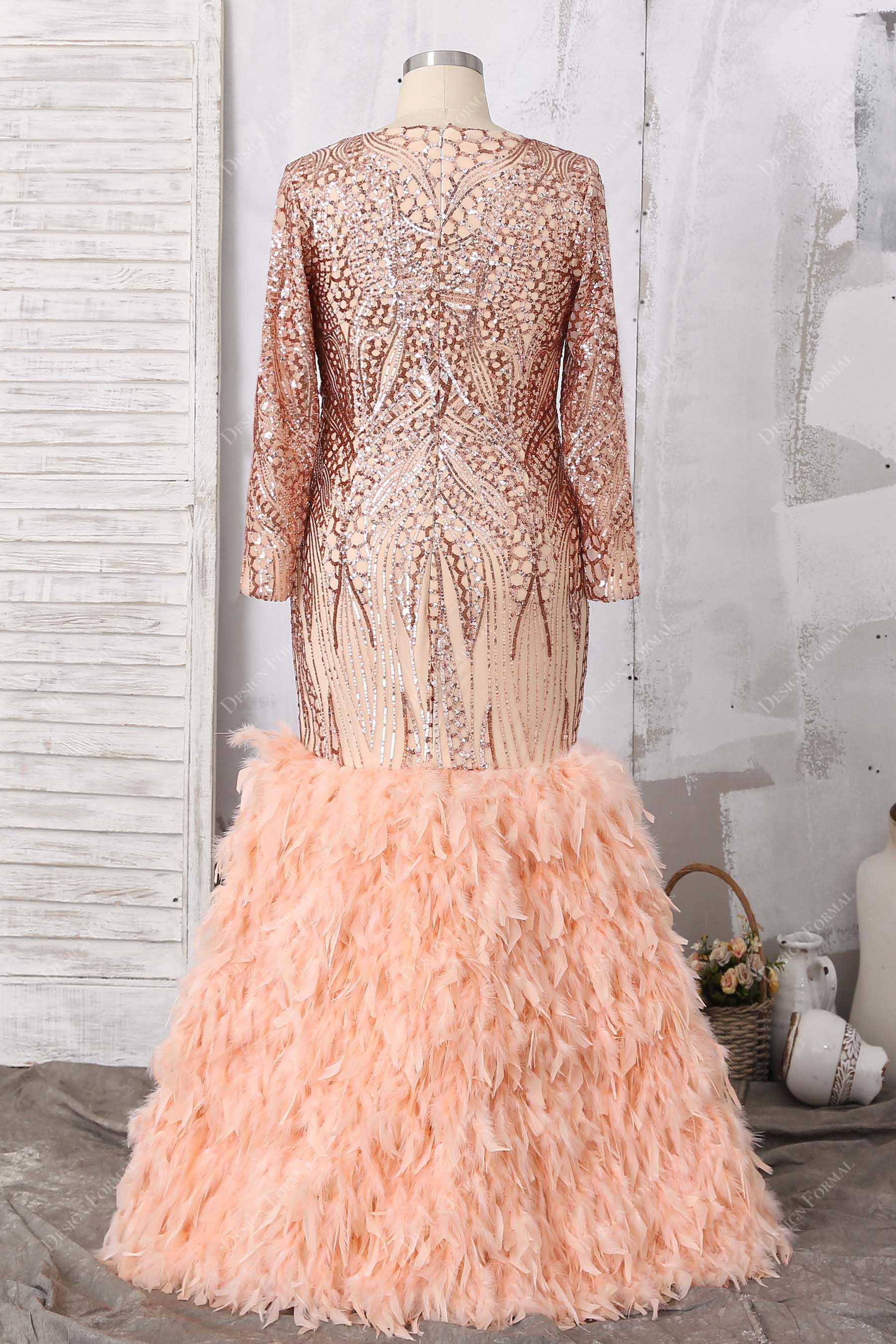 Rose Gold Sequin Dress - Brittany Nicole