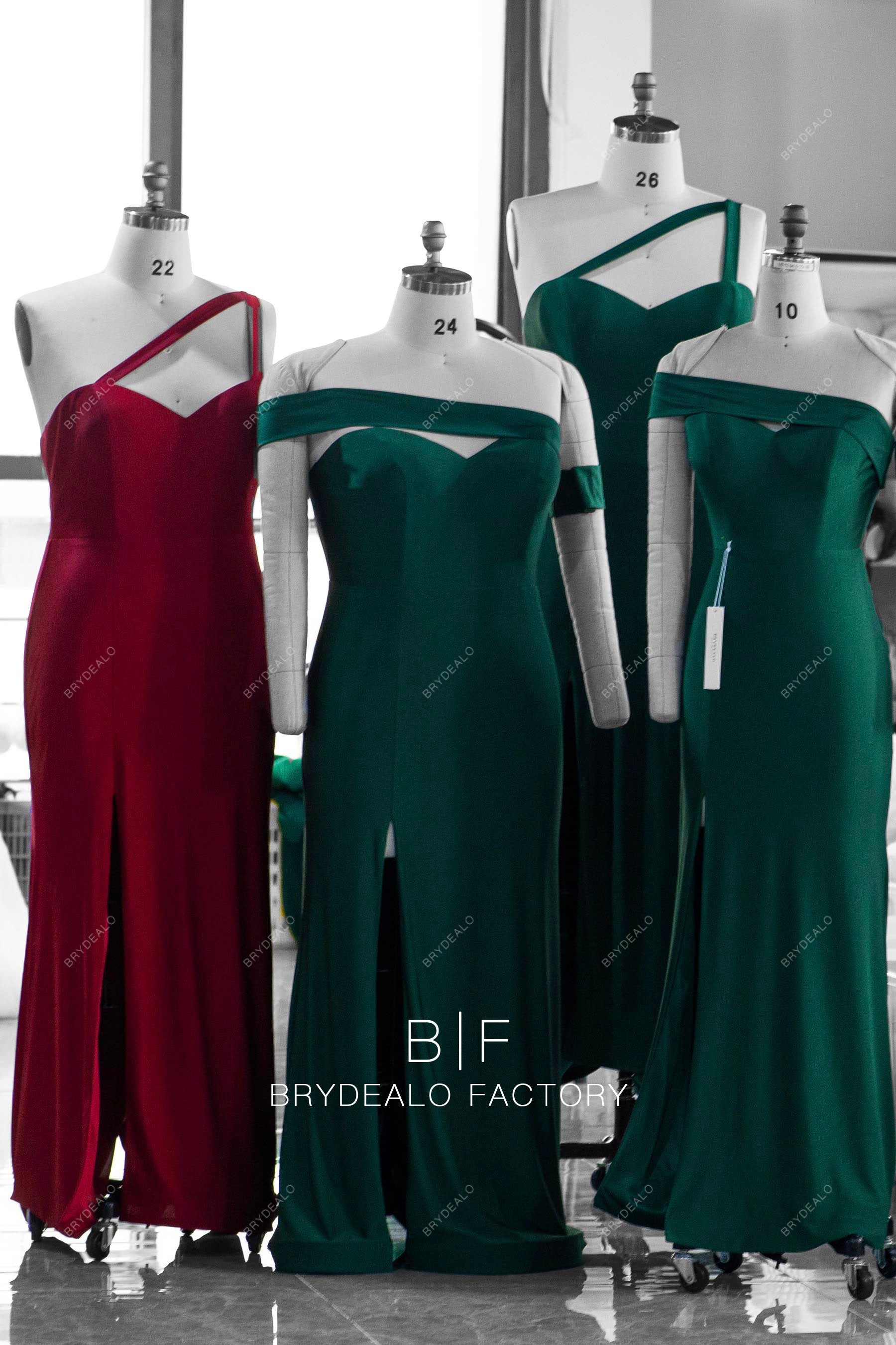 designer fit and flare jersey bridesmaid dresses online
