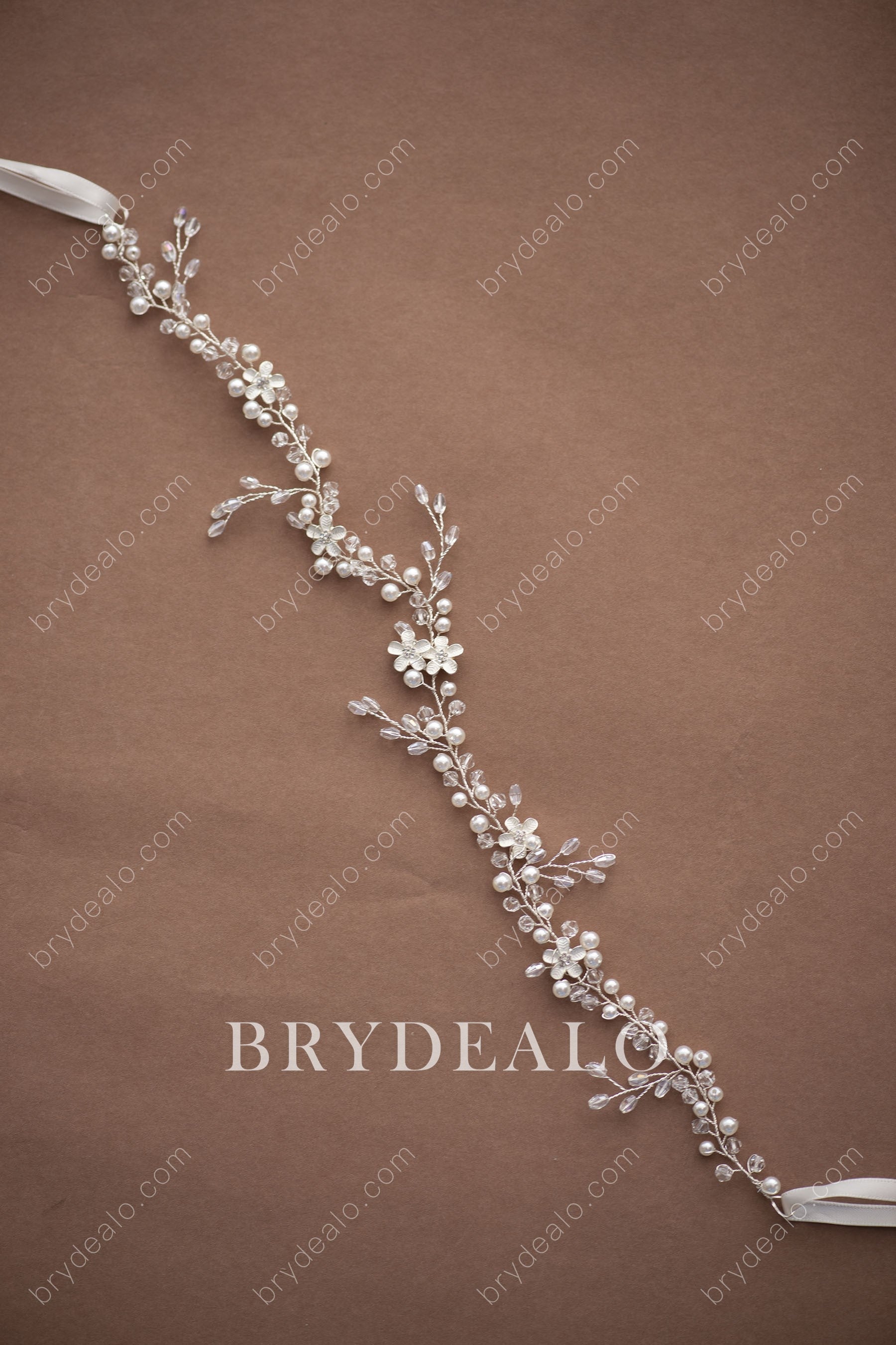Best Pearls Rhinestones Bridal Sash