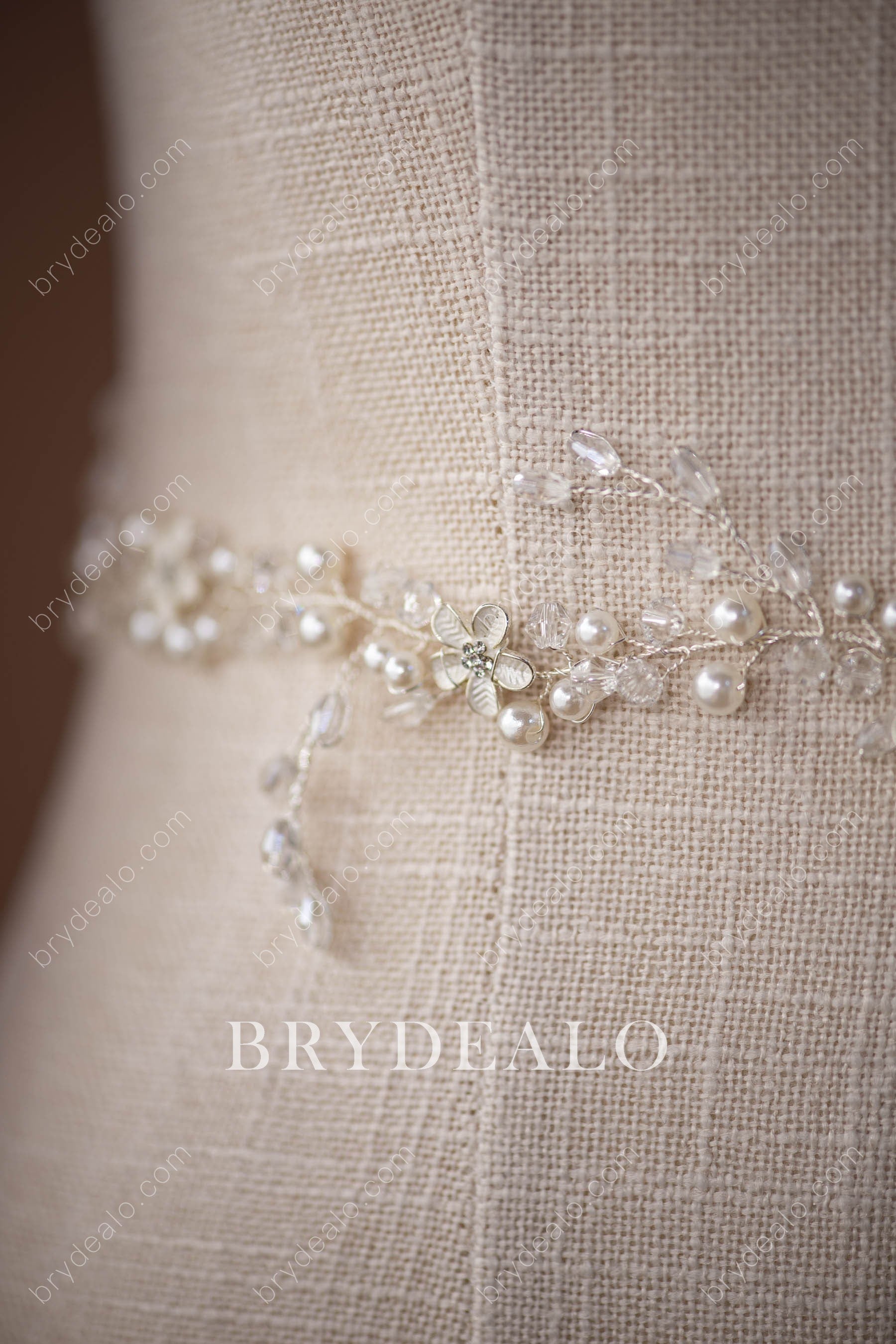  Alloy Pearls Rhinestones Bridal Sash Belt Online