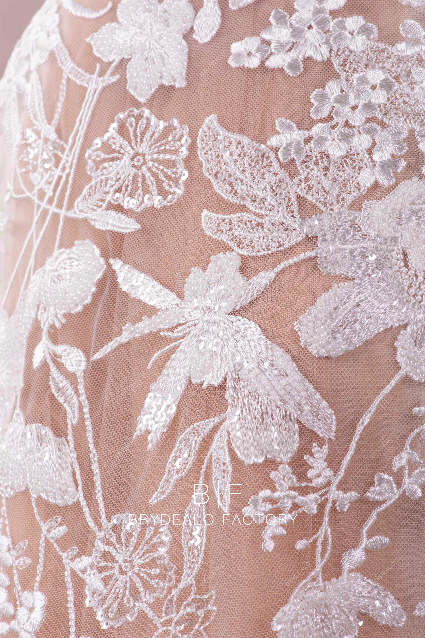 flower embroidery bridal lace online