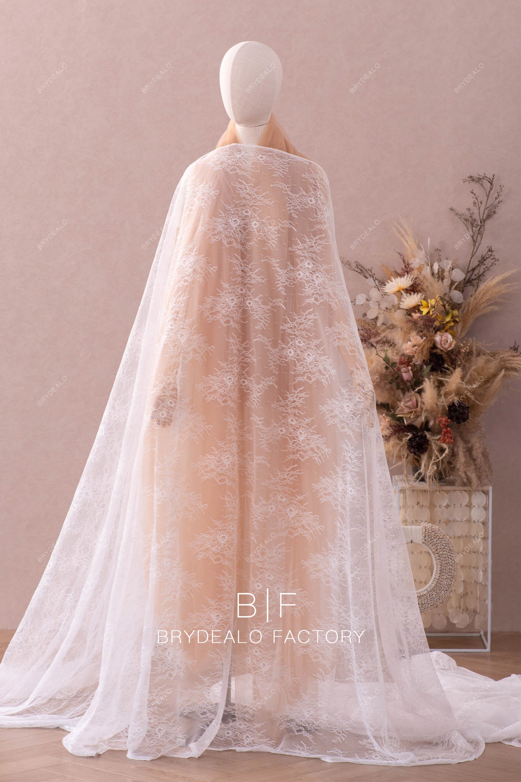 Elegant Soft French Chantilly Lace Fabric Online