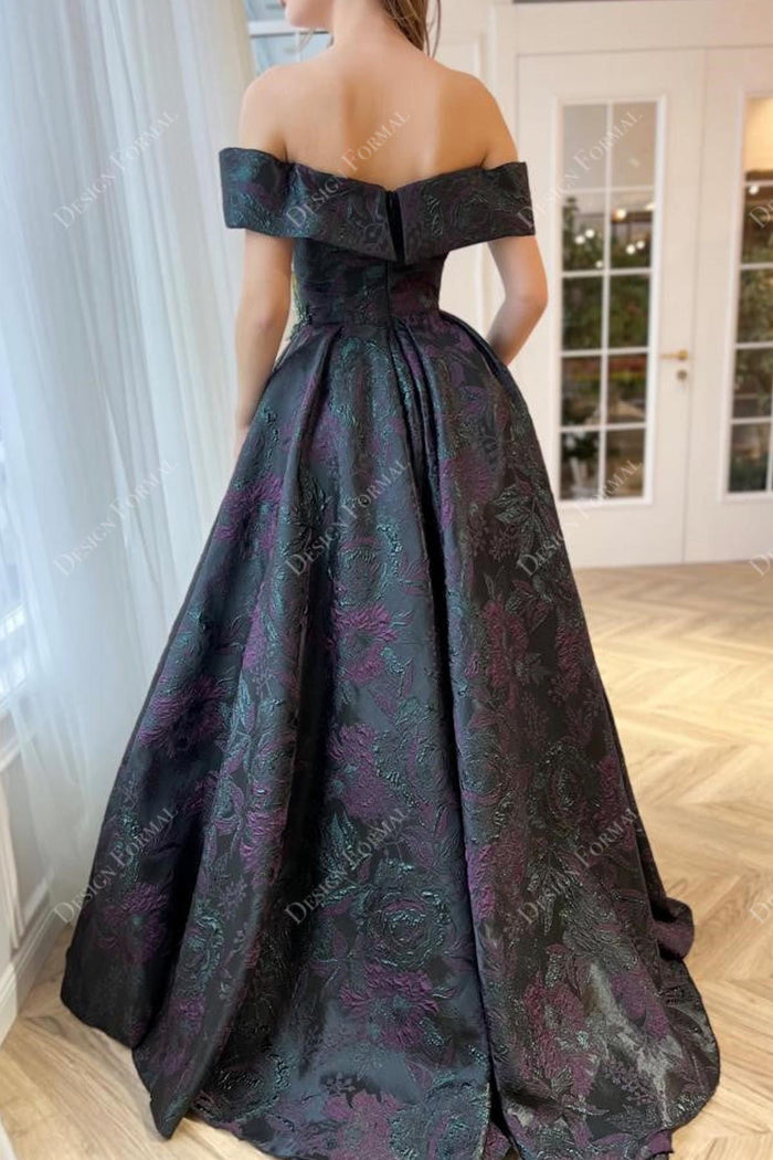 Off-Shoulder A line Dress main image 1