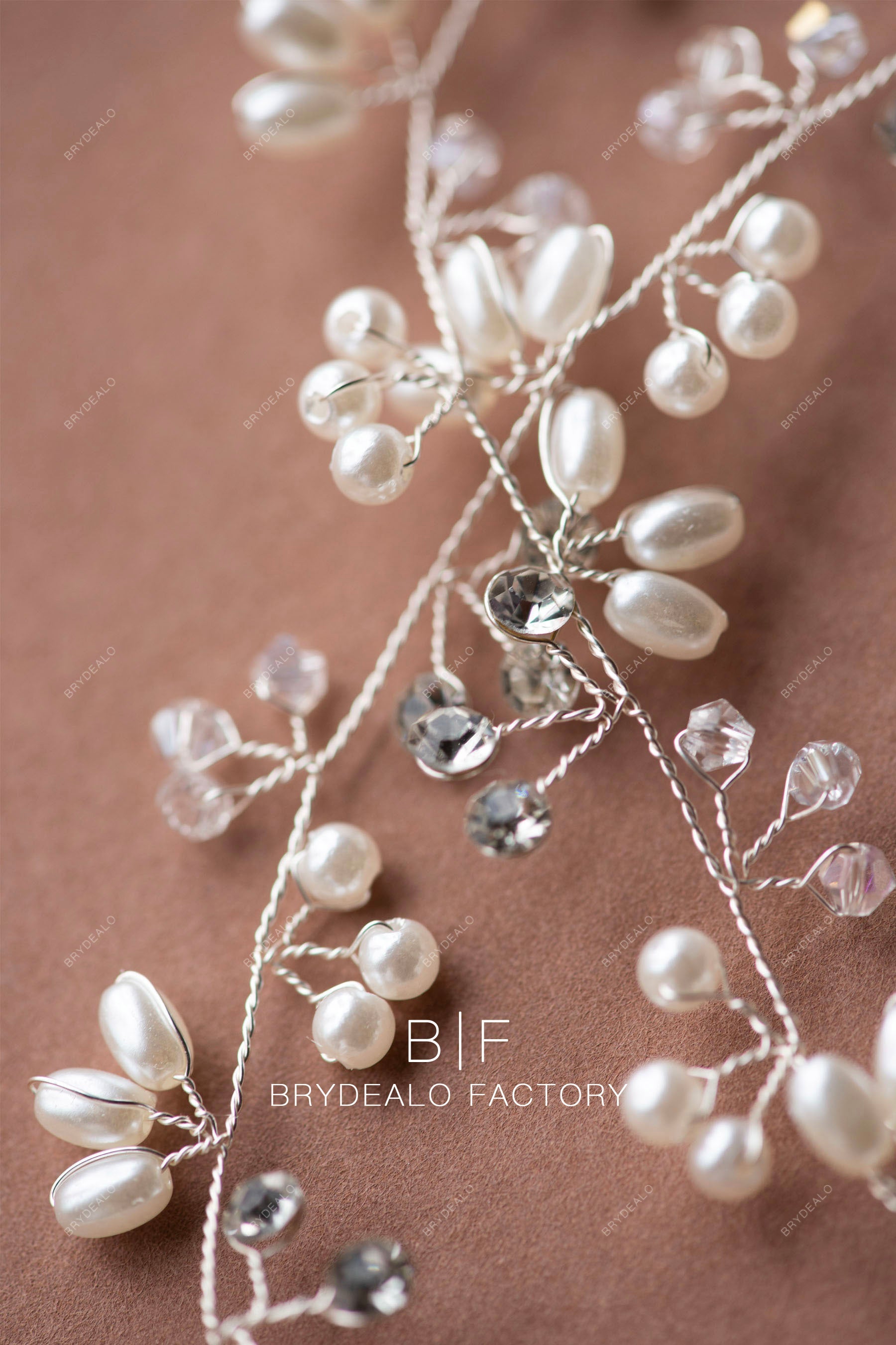 freshwater pearl crystal bridal hair accessory online