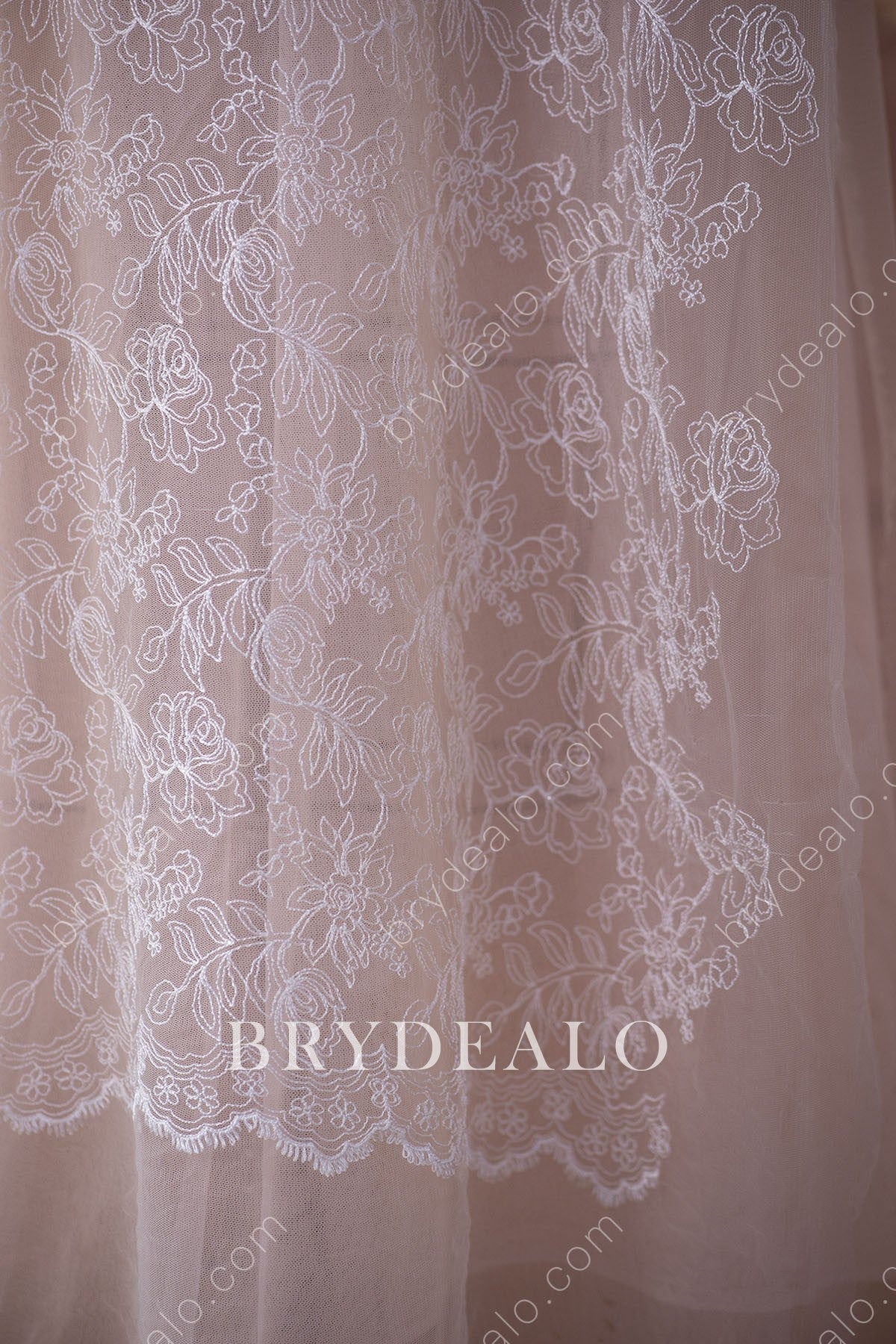  Flower Leaf Bridal Lace Fabric Online