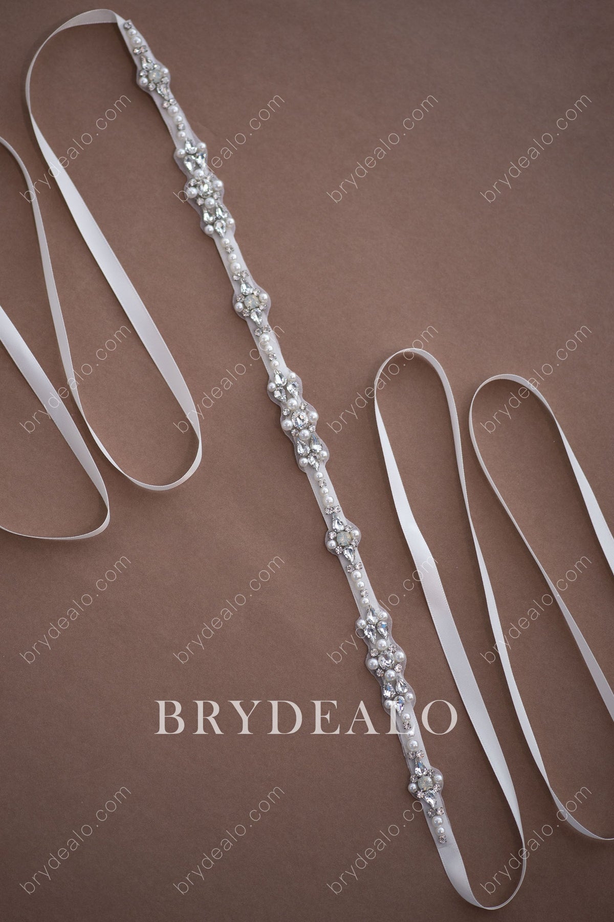 Best Sophisticated Crystals Pearls Bridal Sash For Sale