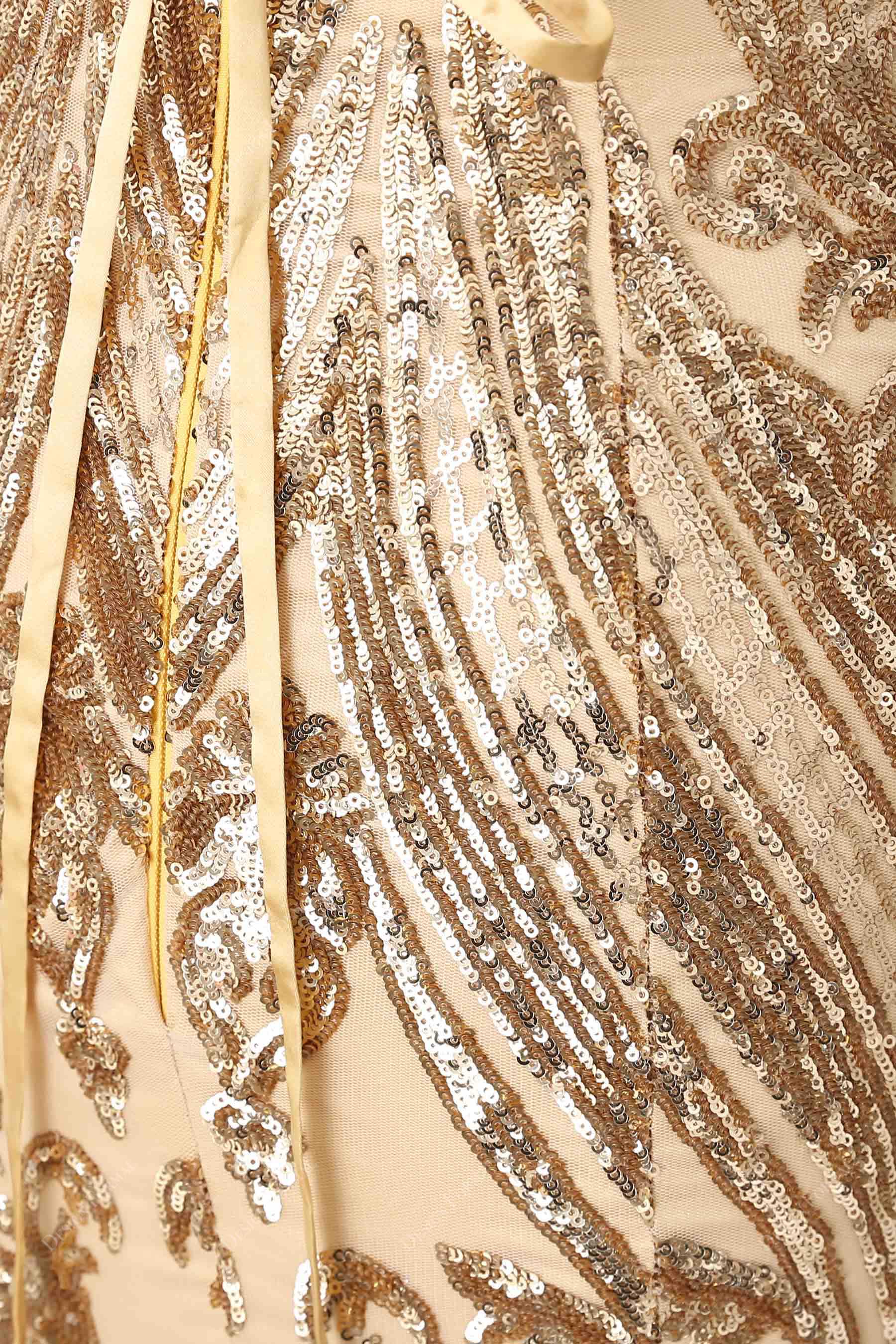 gold unique sequin patterns