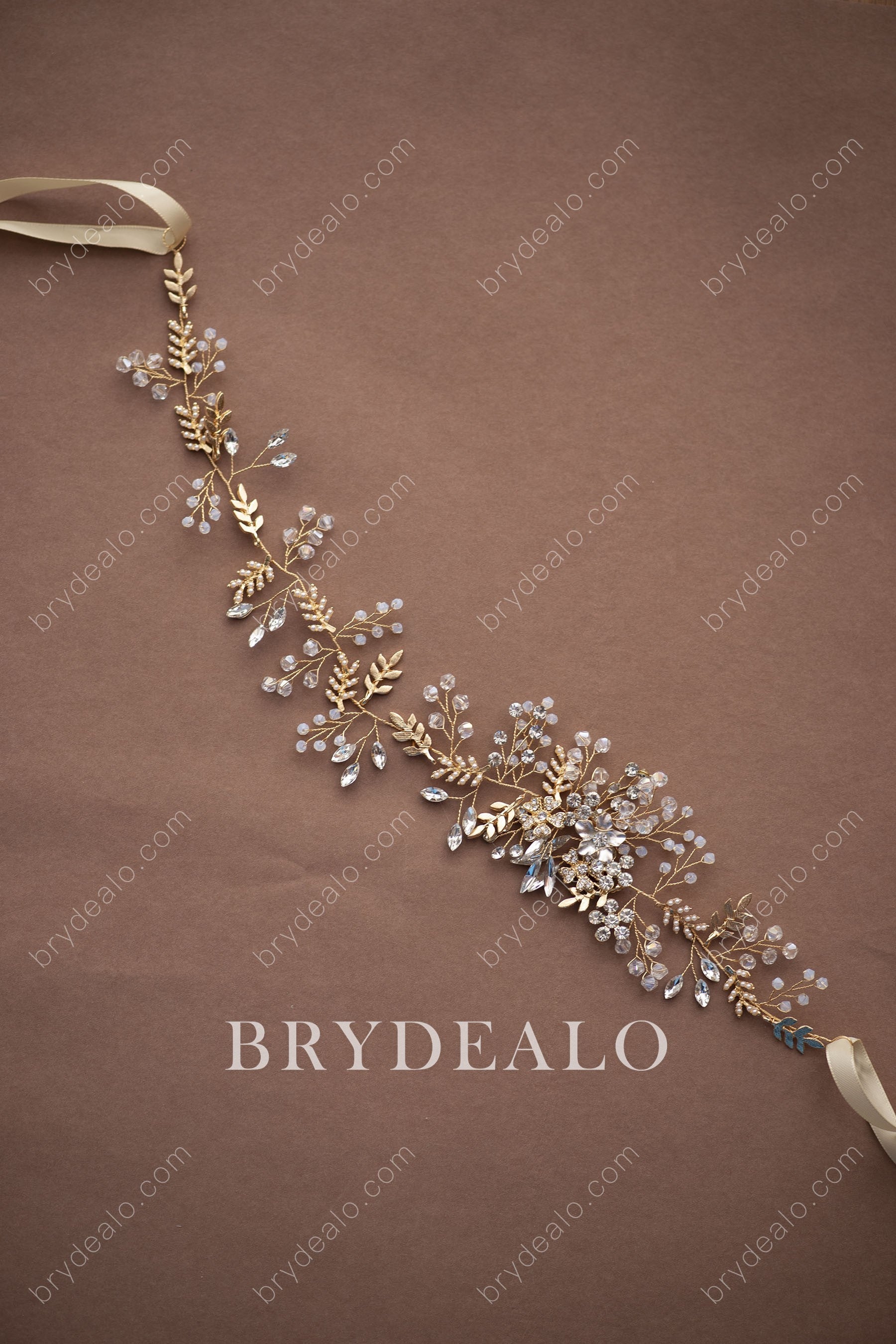 Gorgeous Crystals Pearls Beads Bridal Sash for Sale