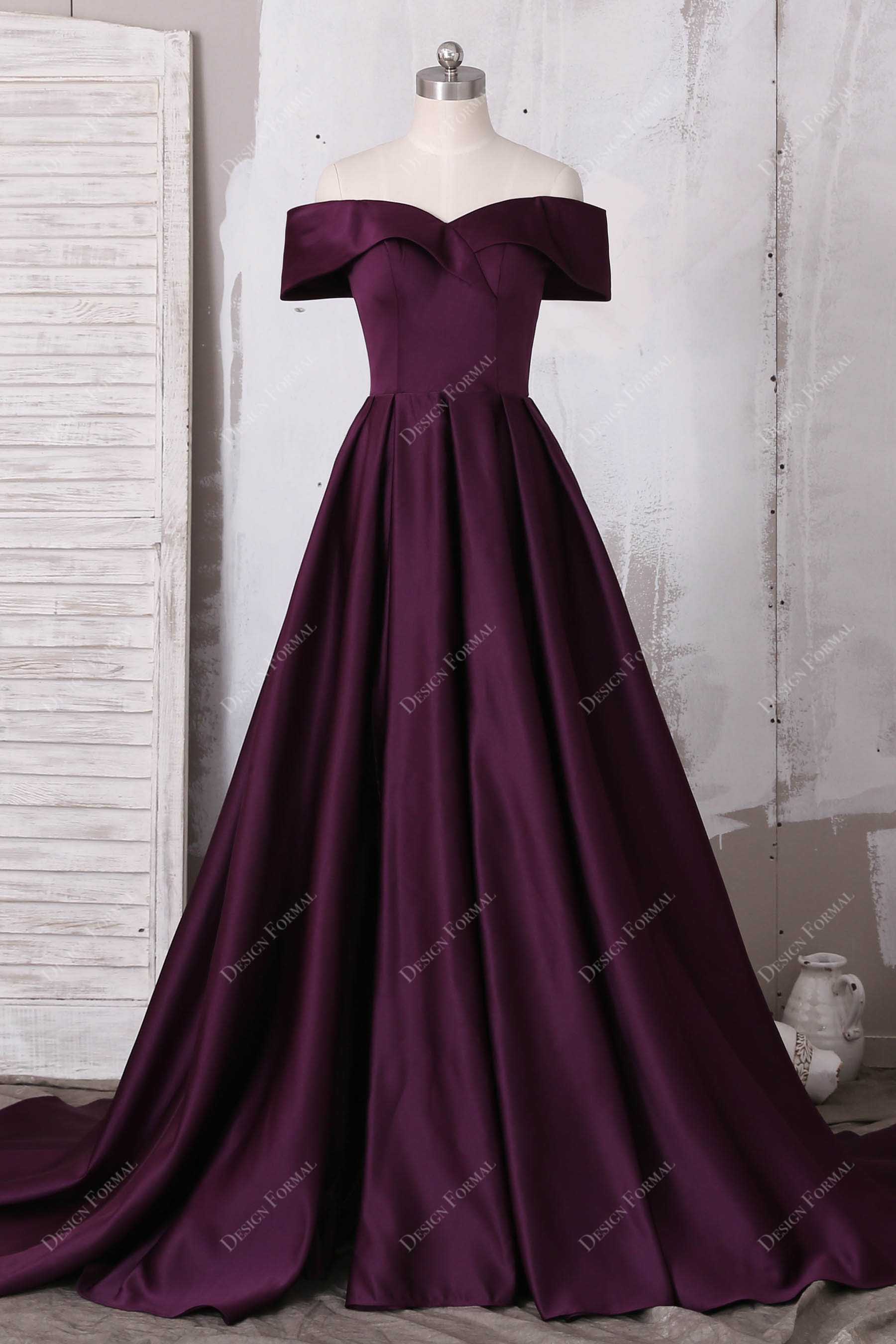 grape satin dress